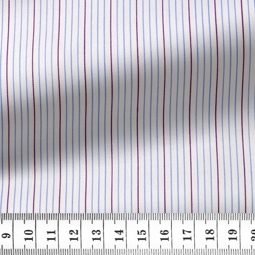 Twill Rayé Bleu Violet