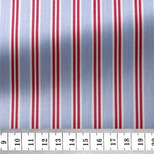 Twill Rayé Bleu Rouge