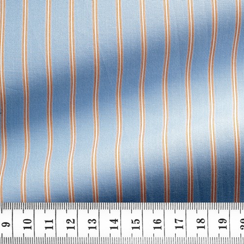 Fil à Fil Rayé Bleu Orange