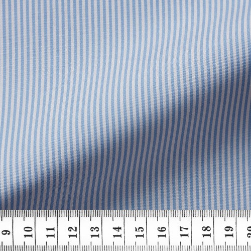 Popeline Rayé Bleu