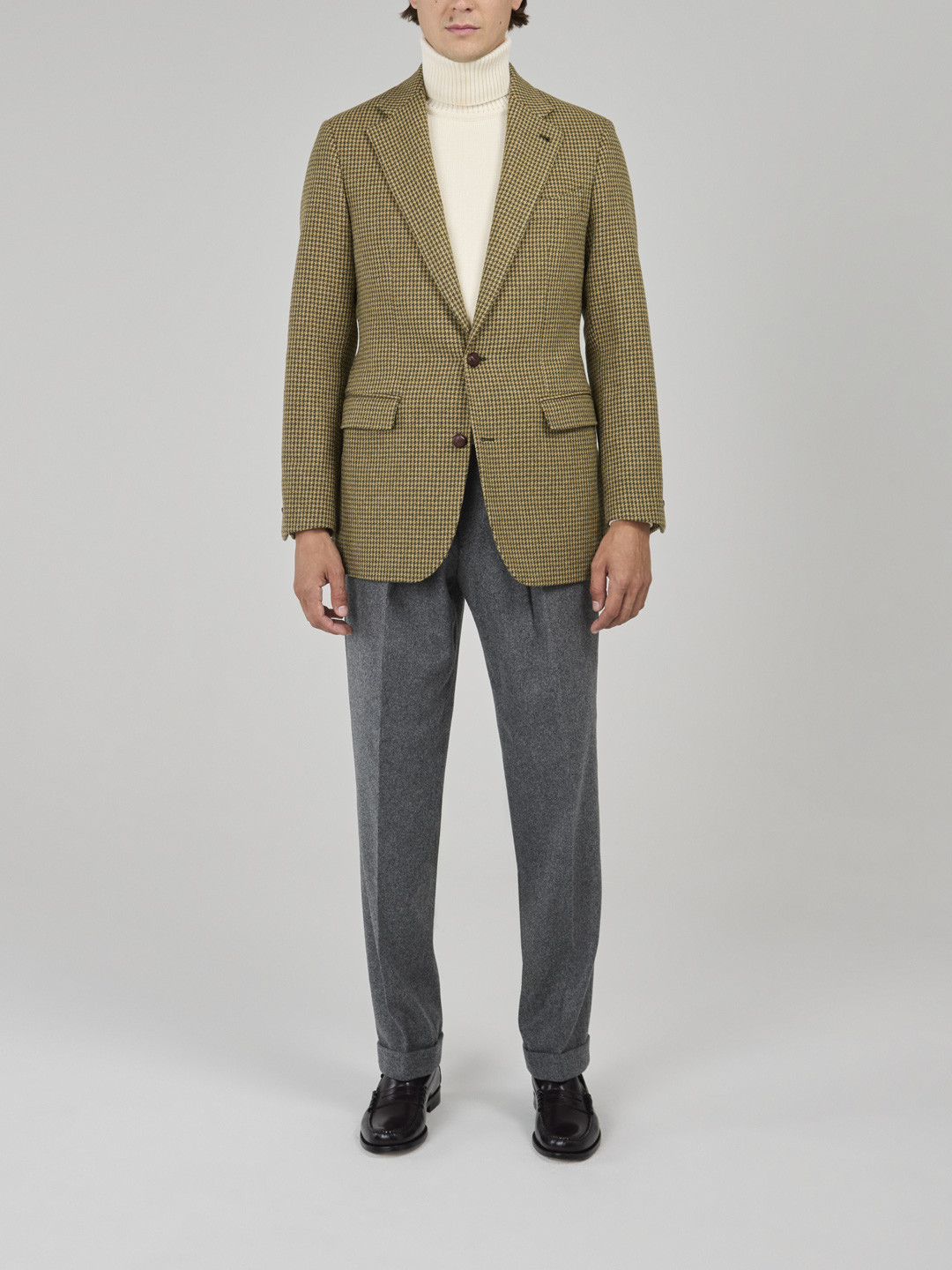 Veste Pied de Poule Marron et Beige