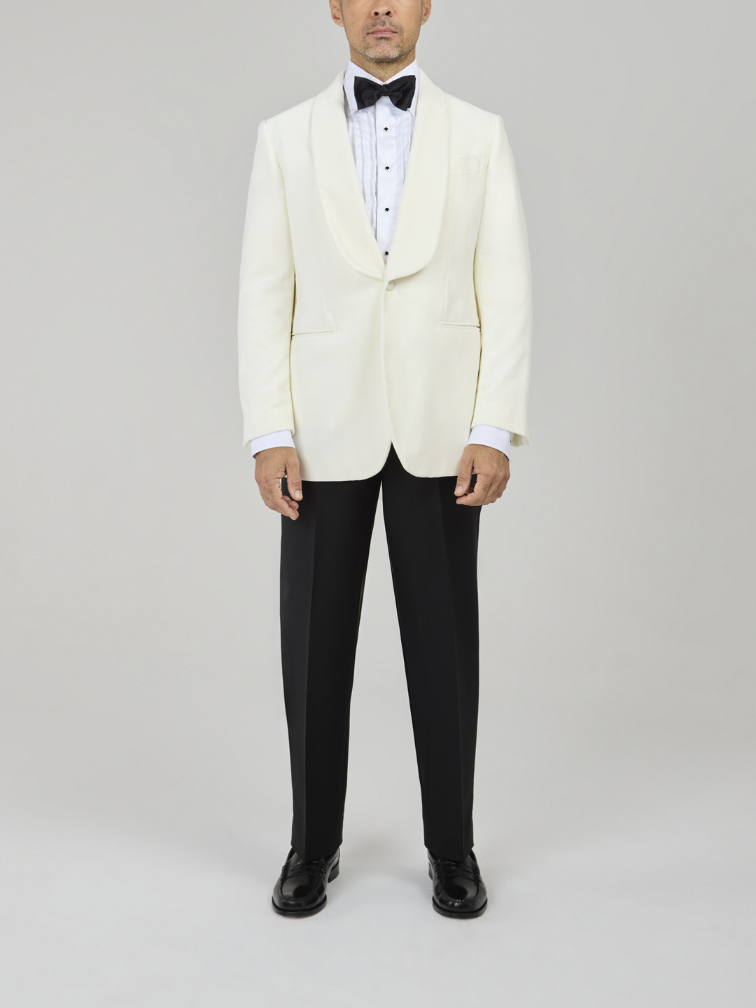 Veste Smoking Velours Ecru