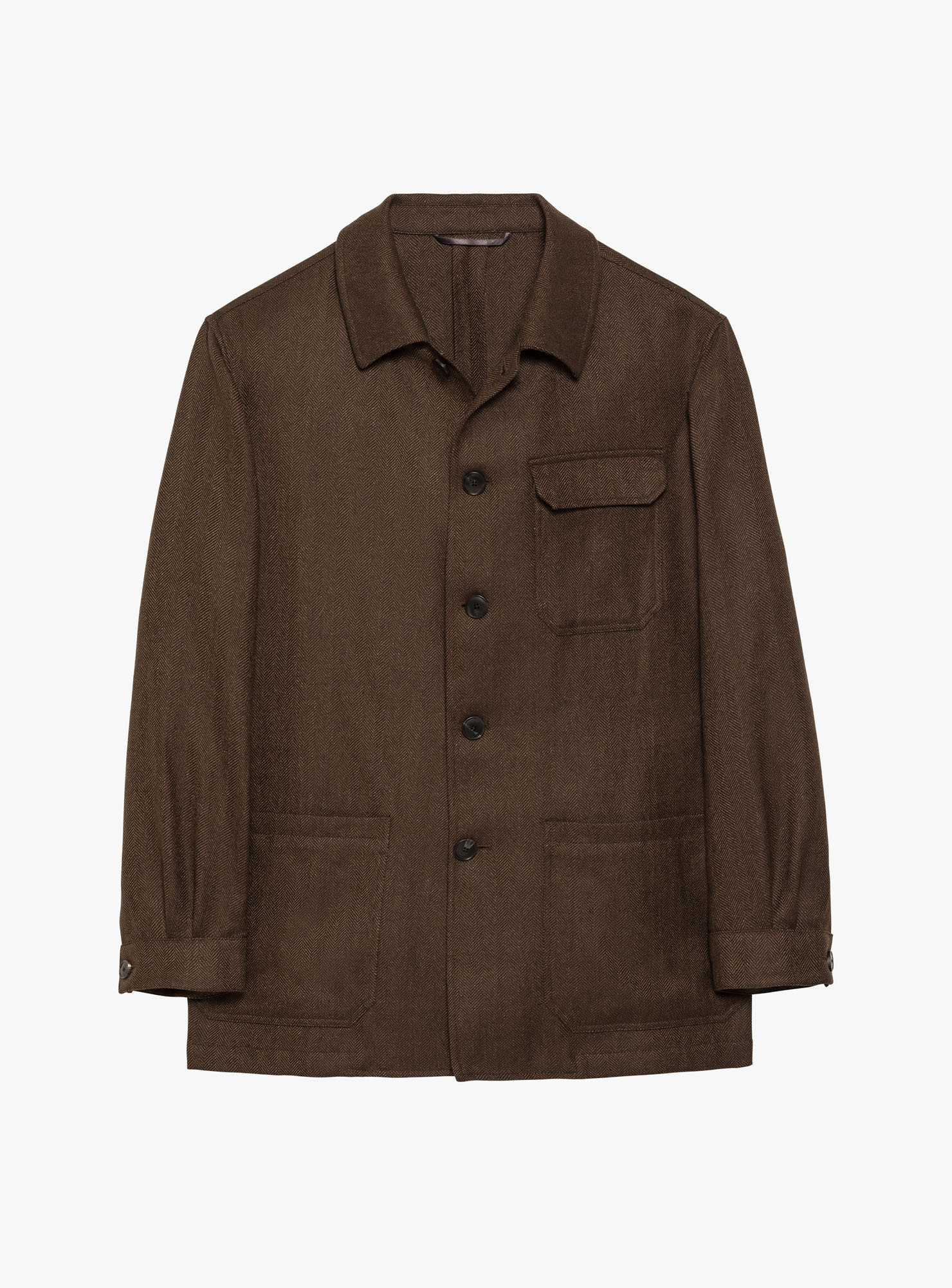 Veste de Travail Laine Lin Marron