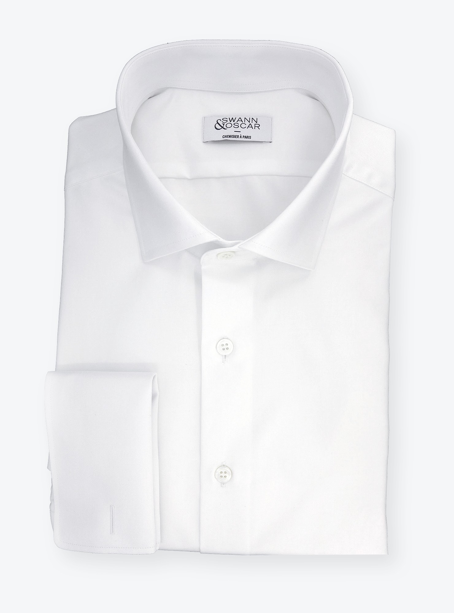 Chemise Twill Uni Blanc