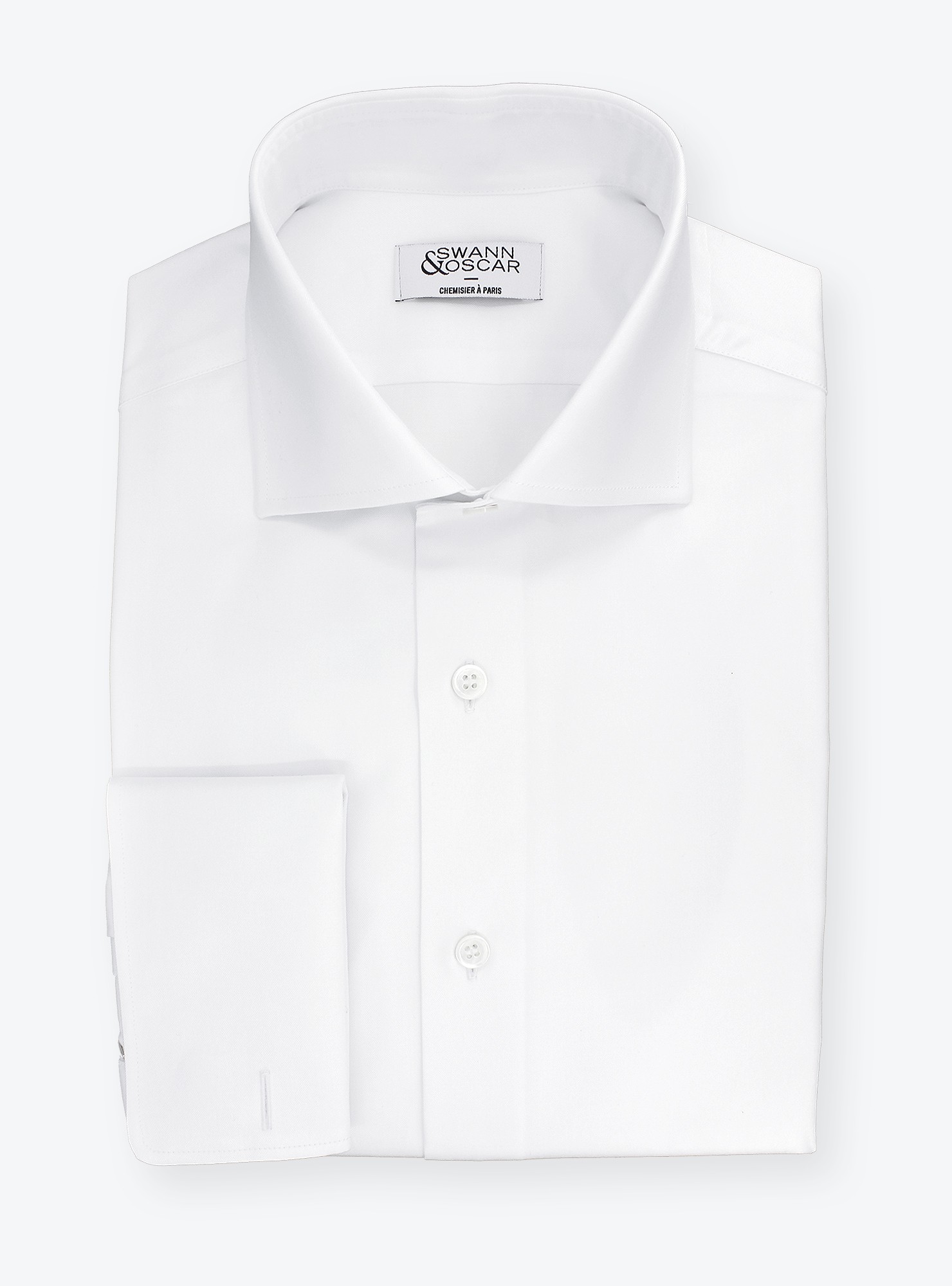 Chemise Twill Uni Blanc