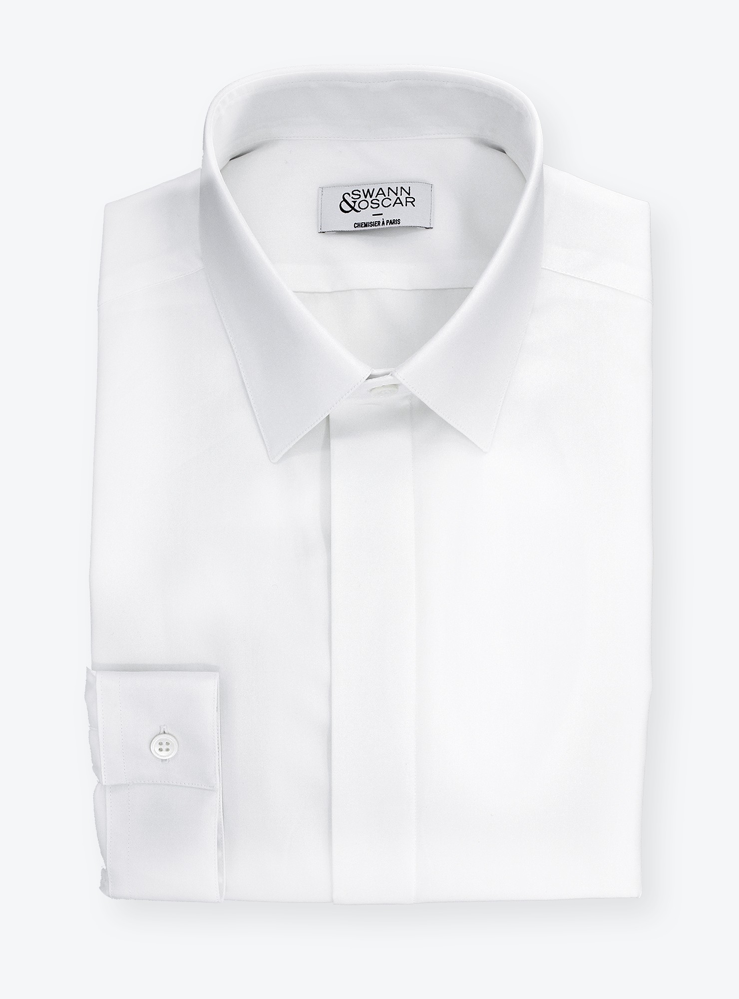 Chemise Popeline Uni Blanc