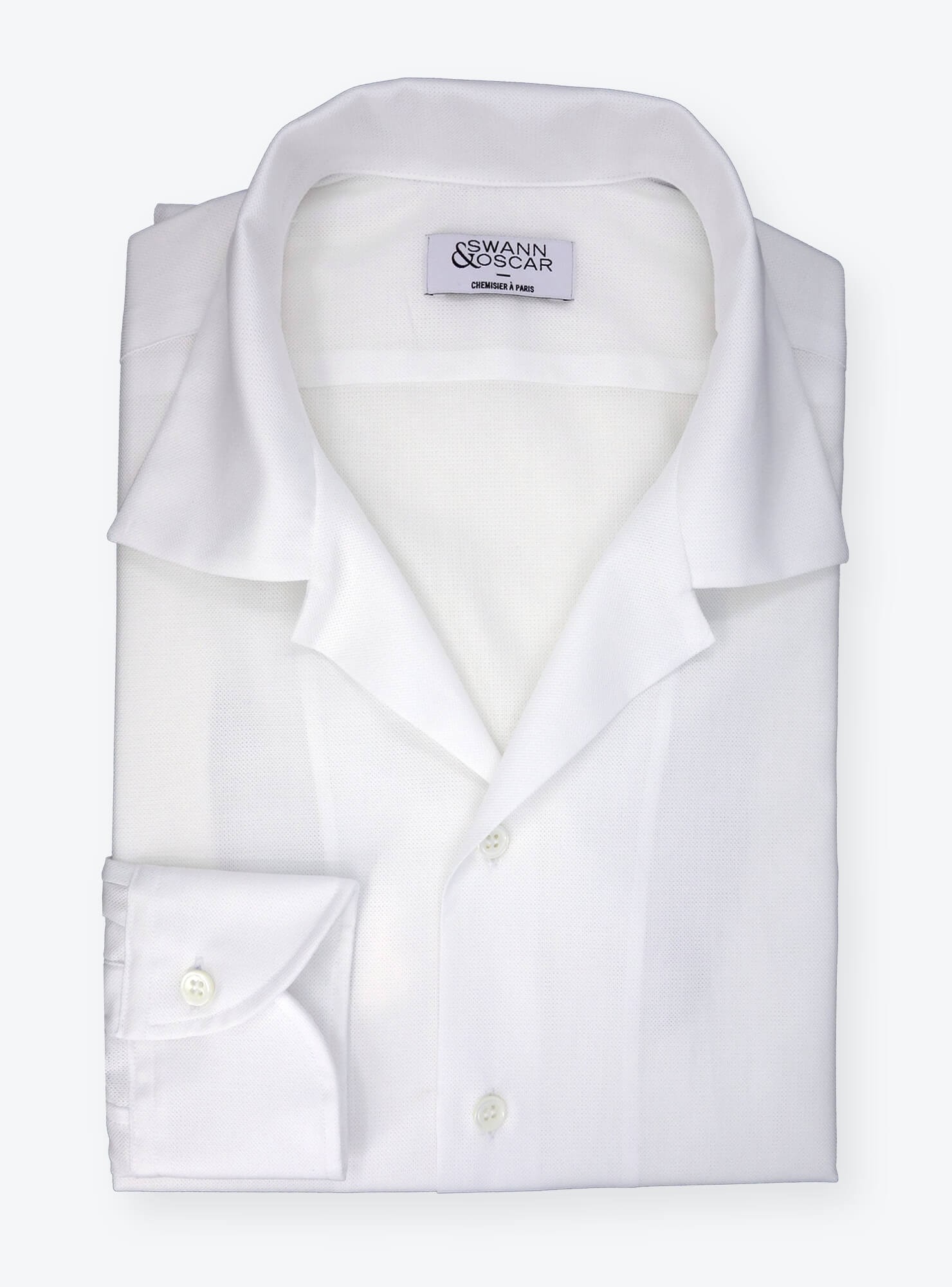 Chemise Giro Inglese Uni Blanc