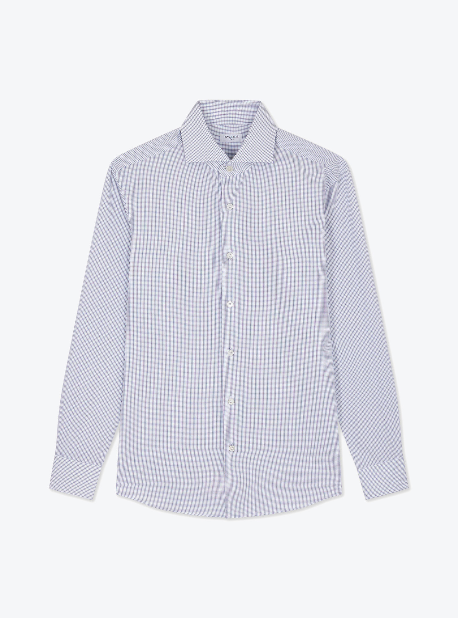 Chemise Popeline Carreaux Bleu