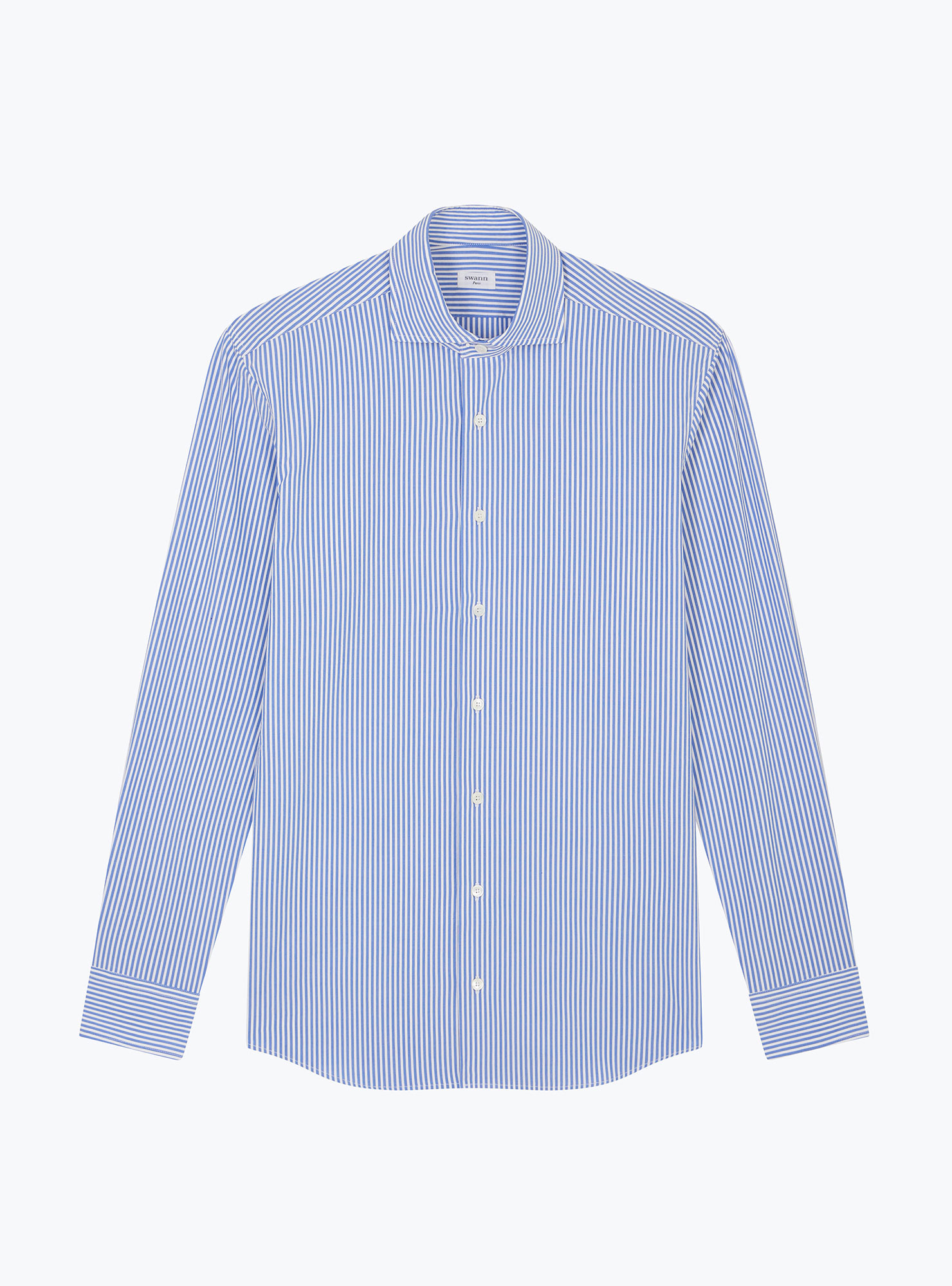 Chemise Seersucker Rayé Bleu
