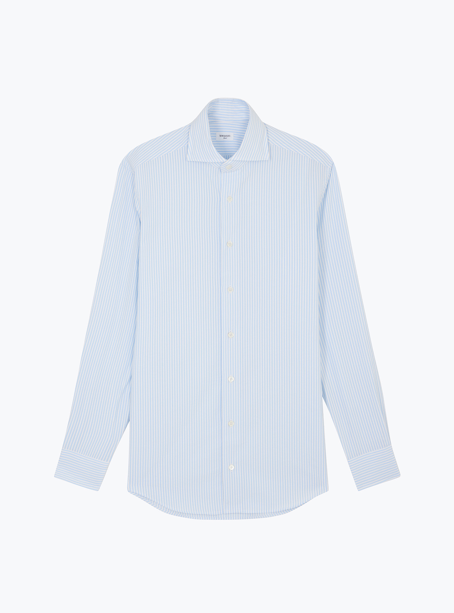 Chemise Seersucker Rayé Bleu