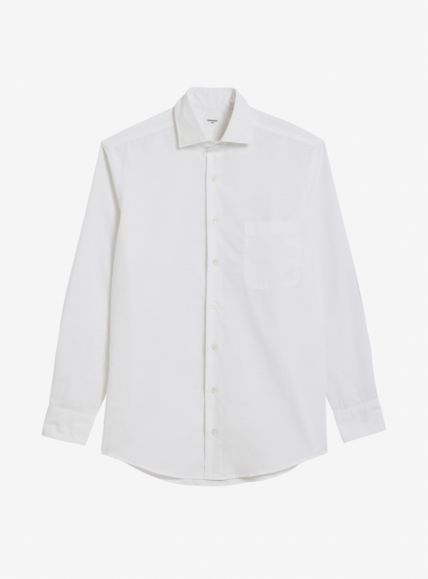 Chemise Chambray Uni Blanc