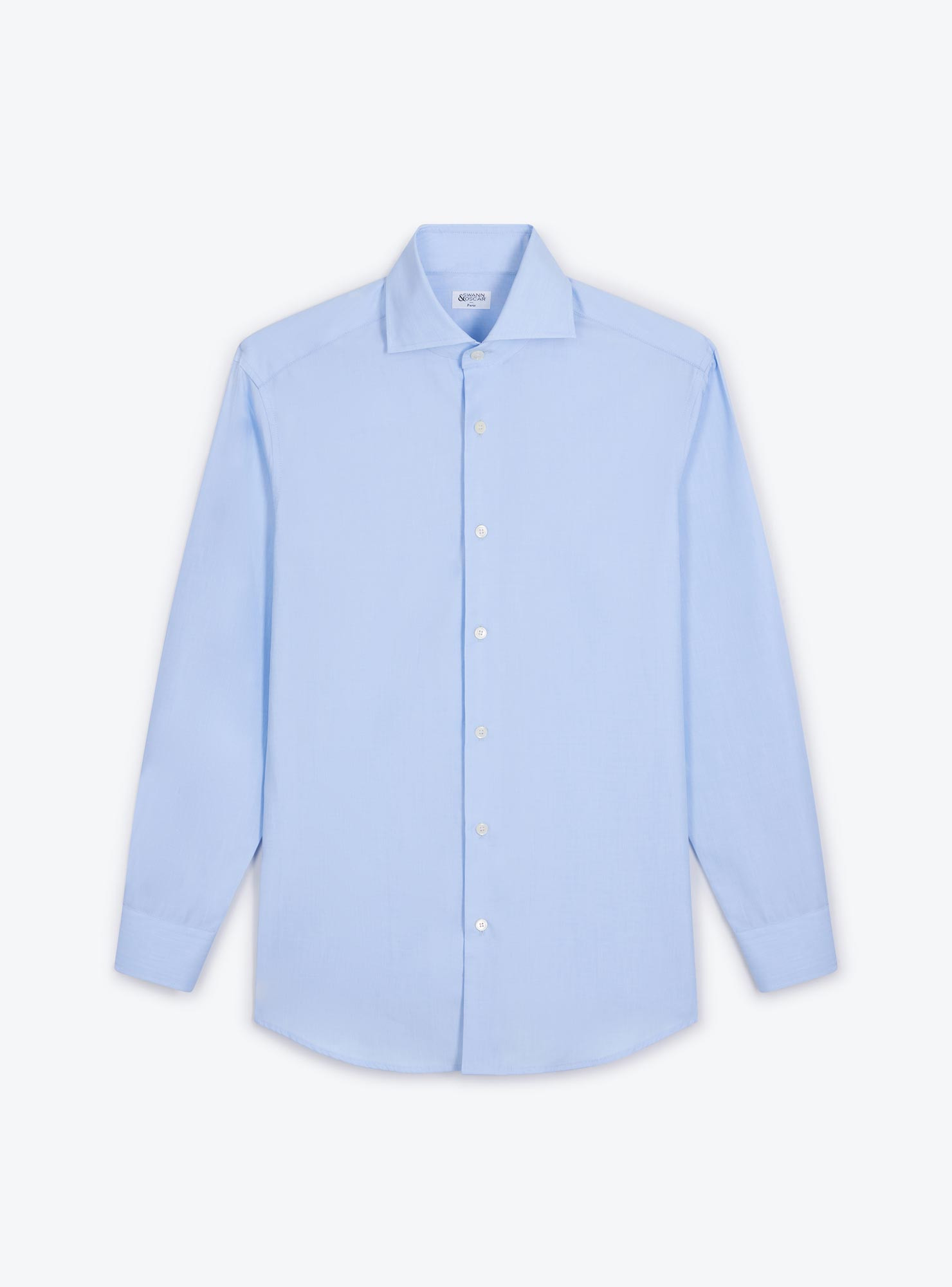 Chemise Fil à Fil Uni Bleu