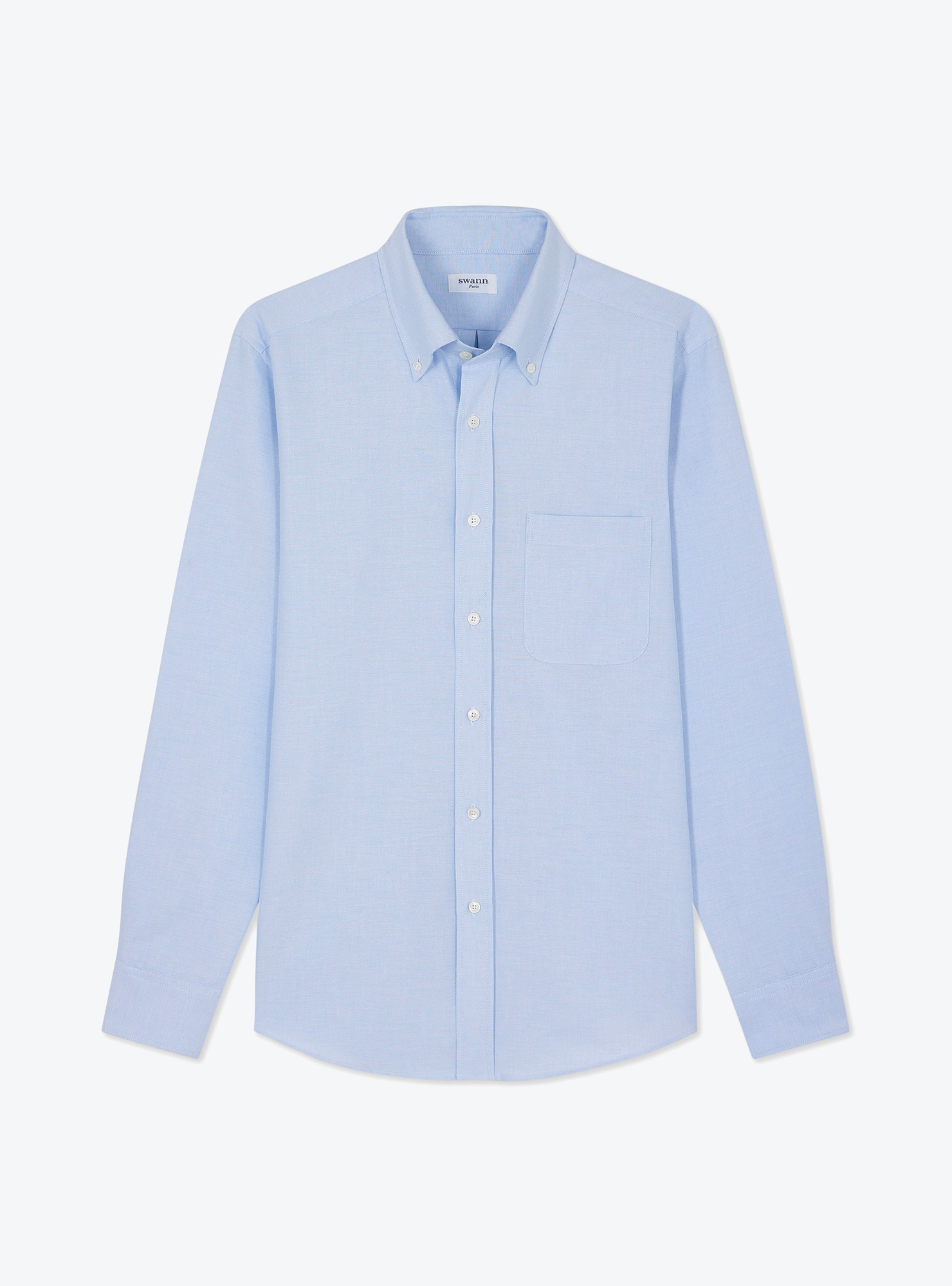 Chemise Oxford Uni Bleu