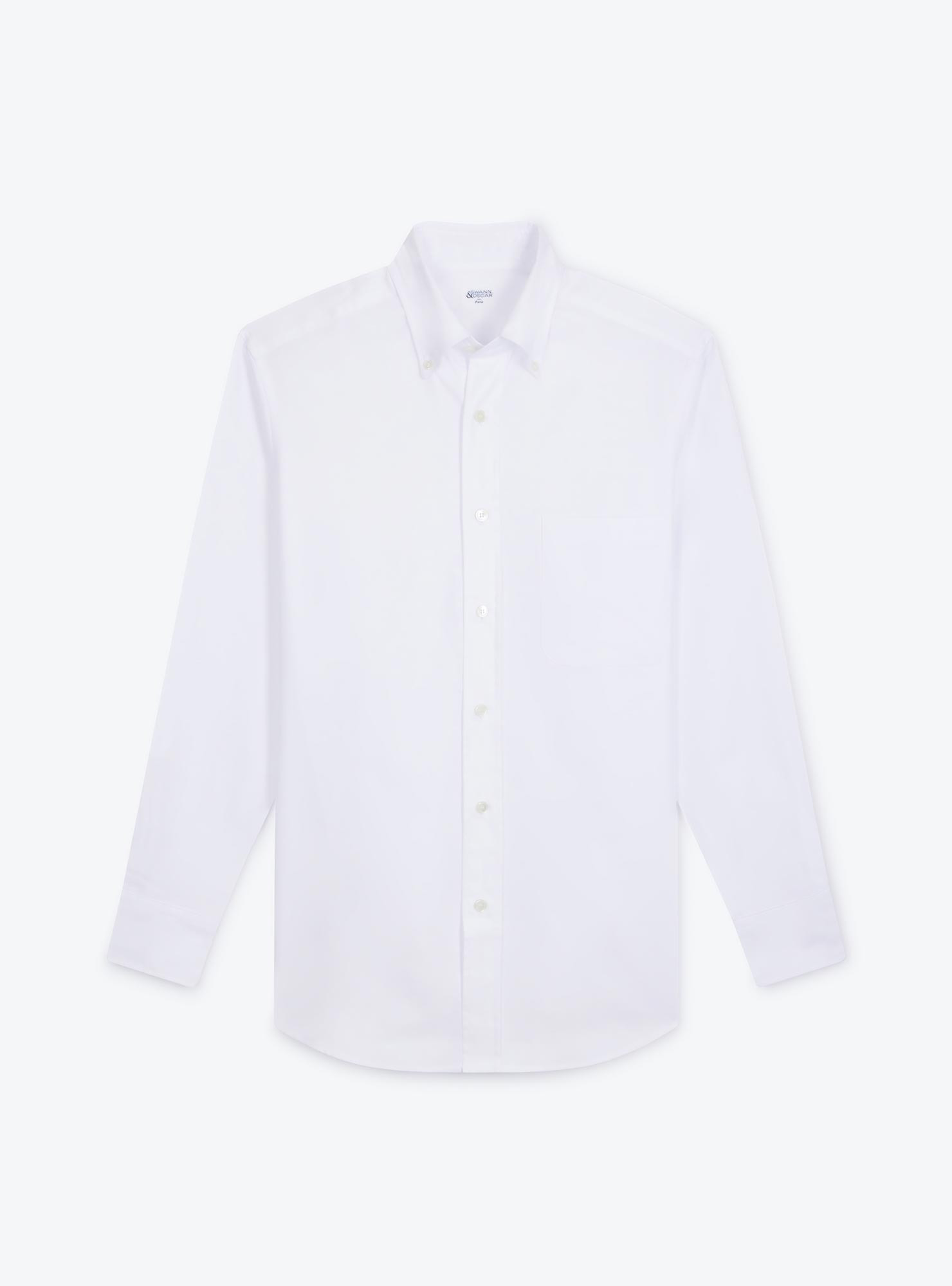 Chemise Oxford Uni Blanc