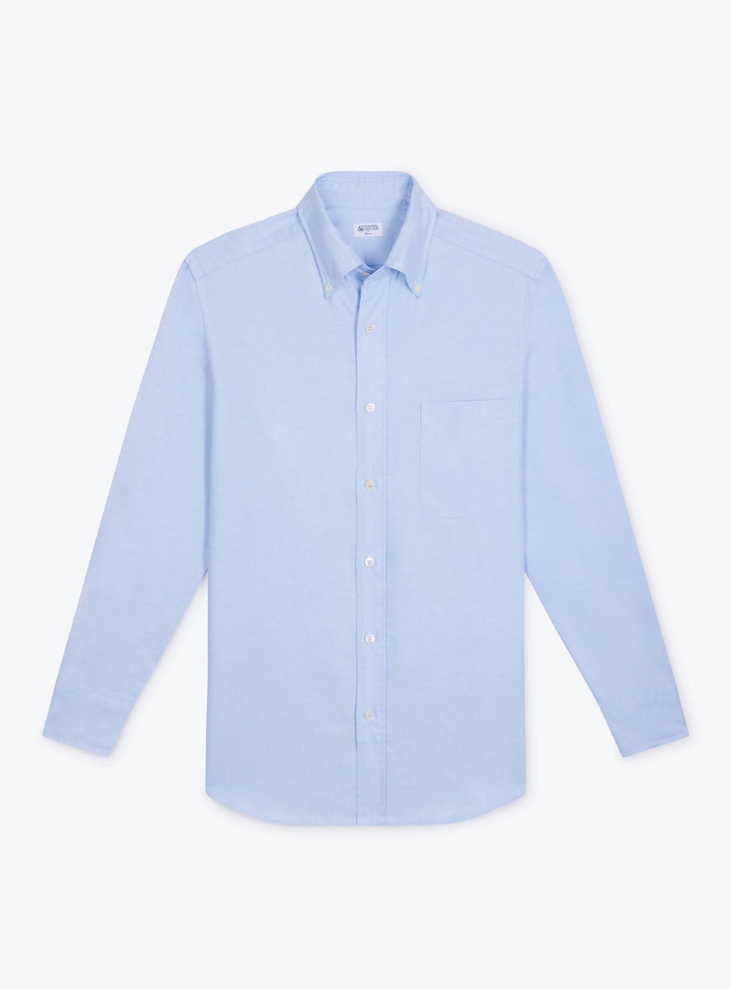 Chemise Oxford Uni Bleu