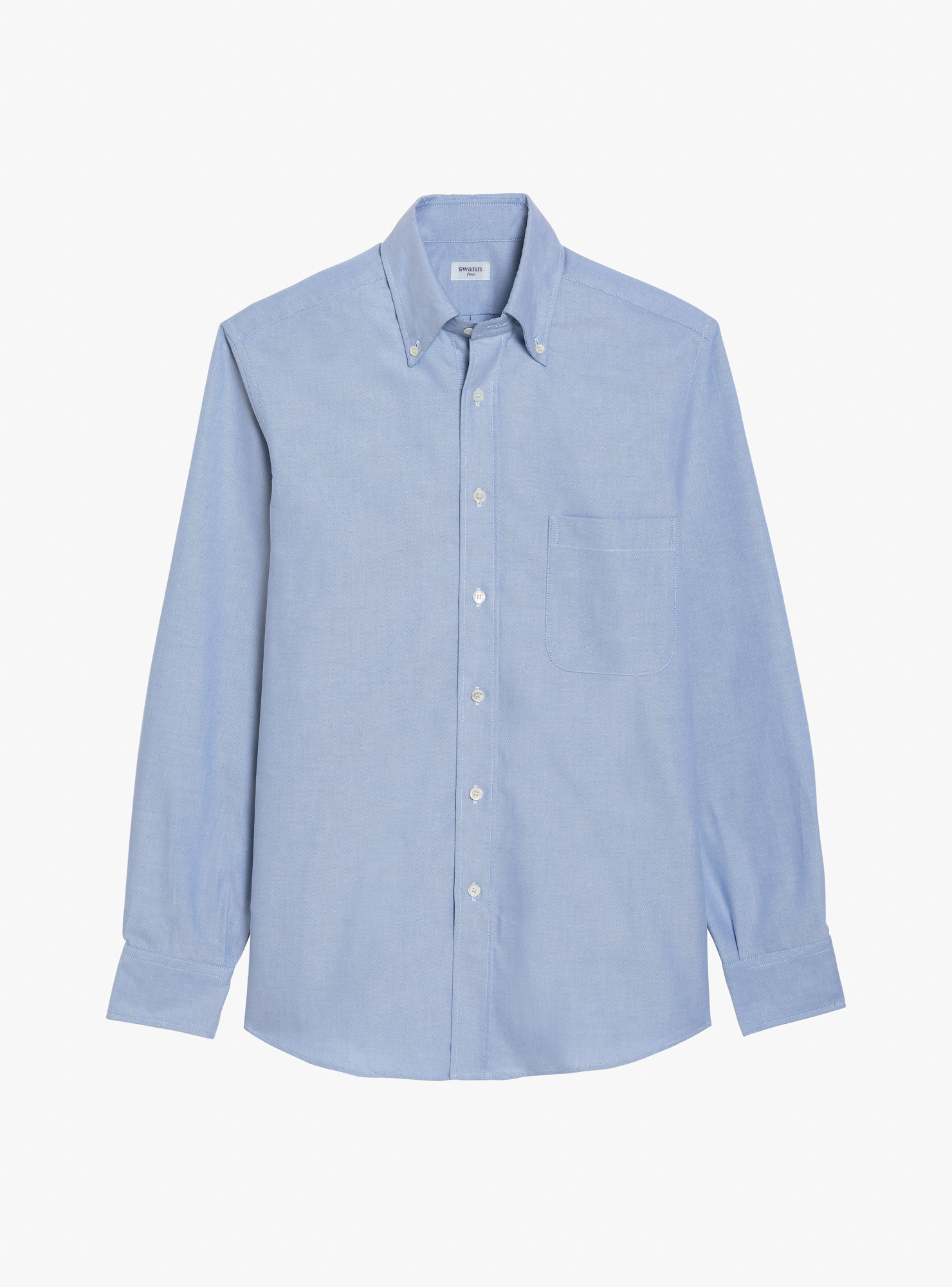 Chemise Oxford Uni Bleu
