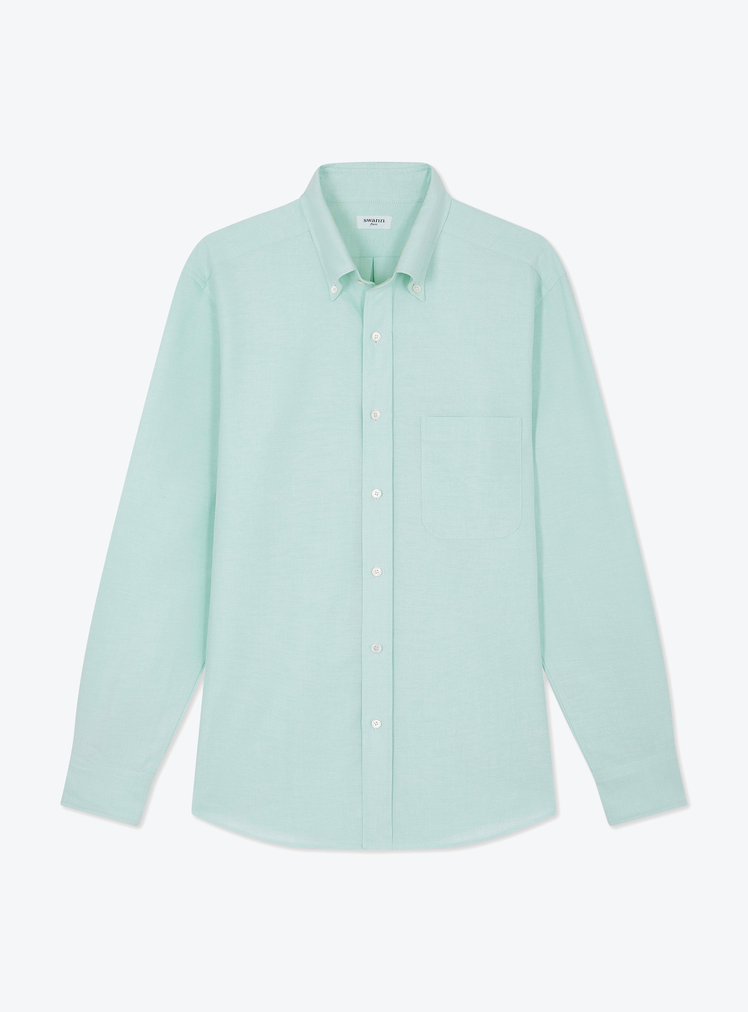 Chemise Oxford Uni Vert