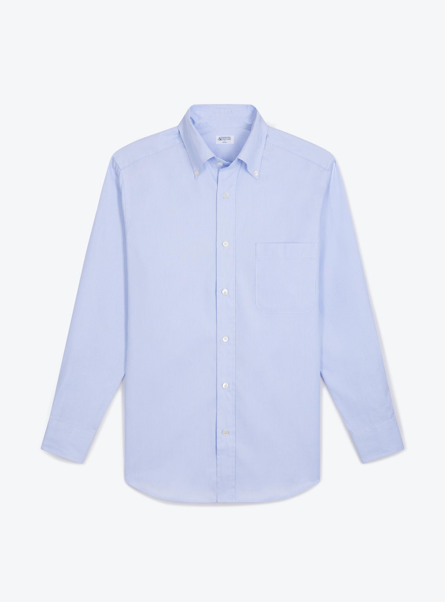 Chemise Oxford Rayé Bleu