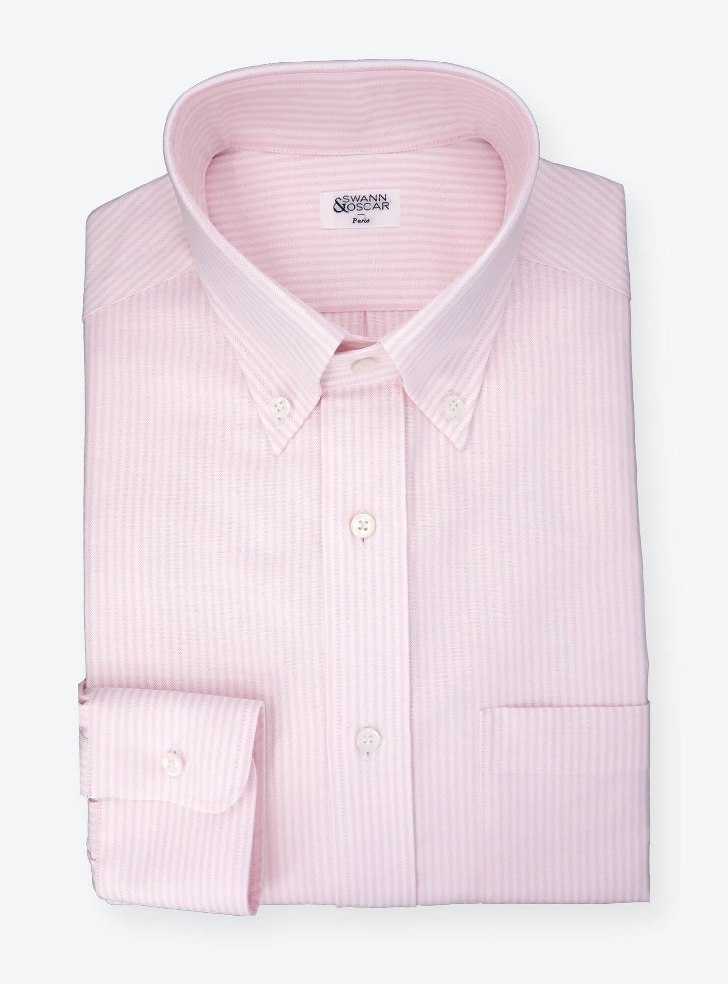 Chemise rayée deals rose homme
