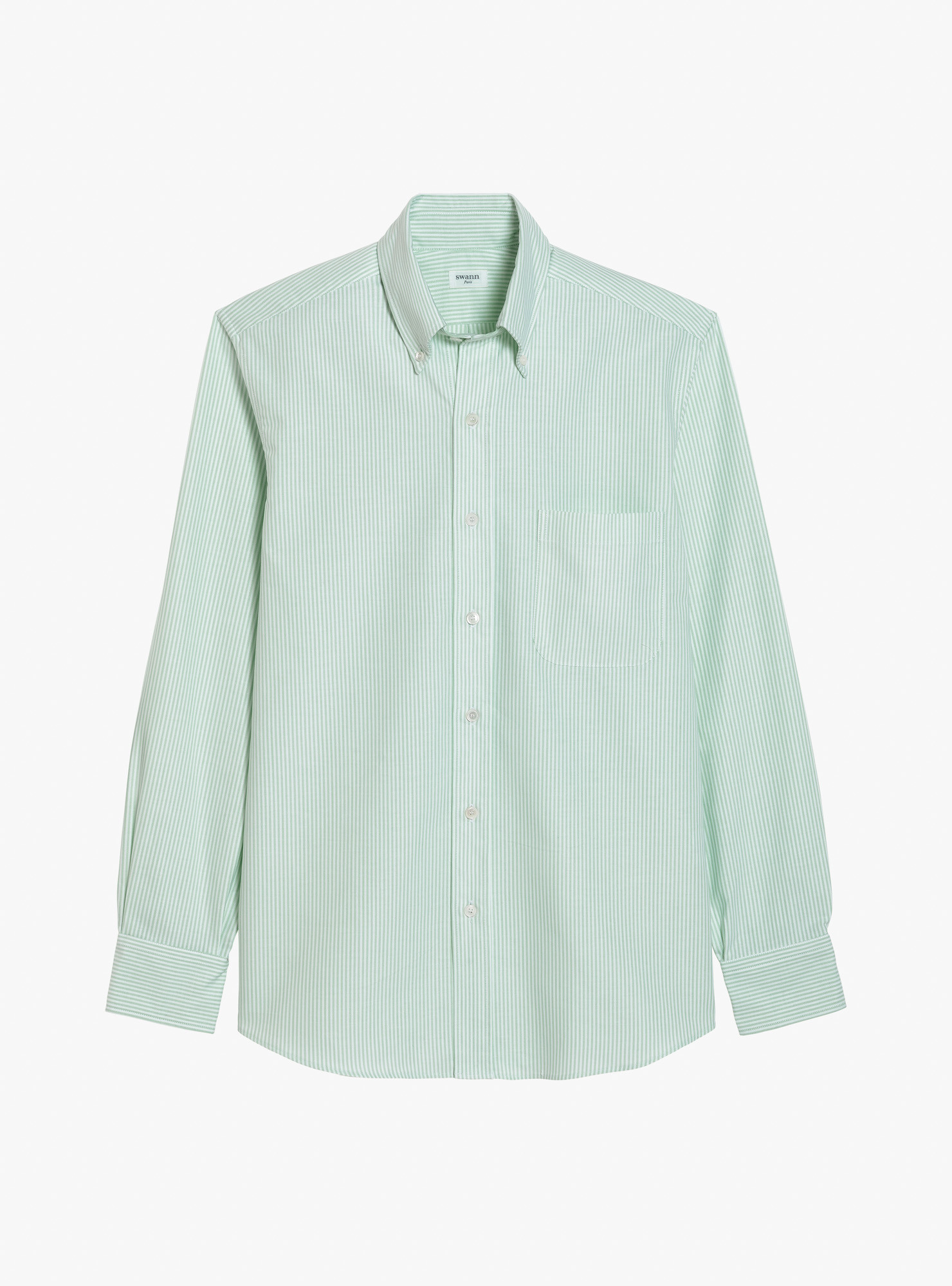 Chemise Oxford Rayé Vert