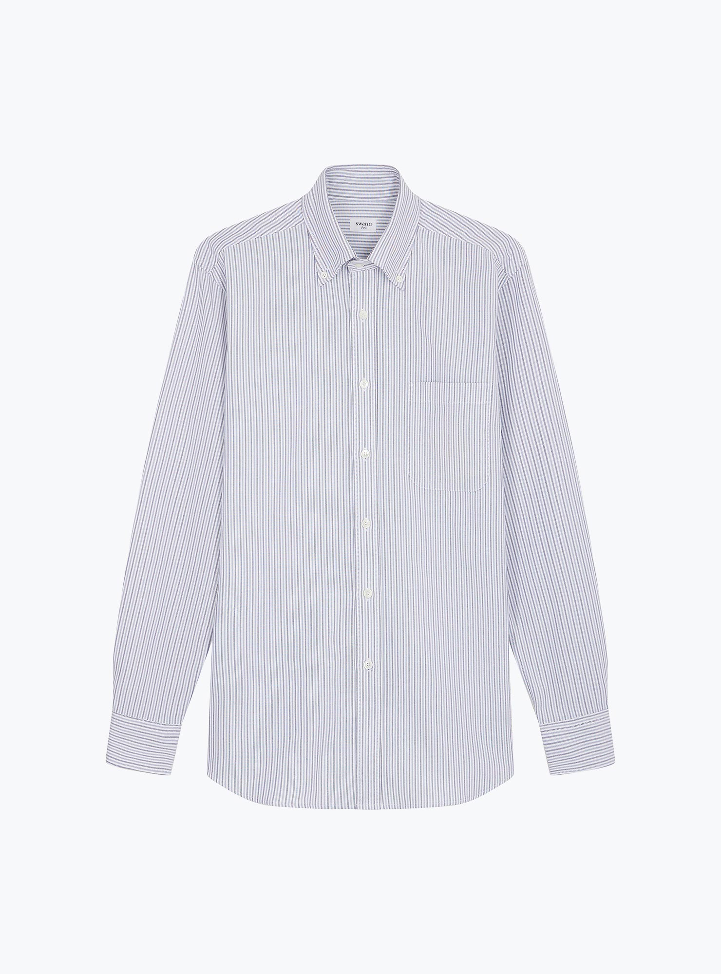 Chemise Oxford Rayée Bleu