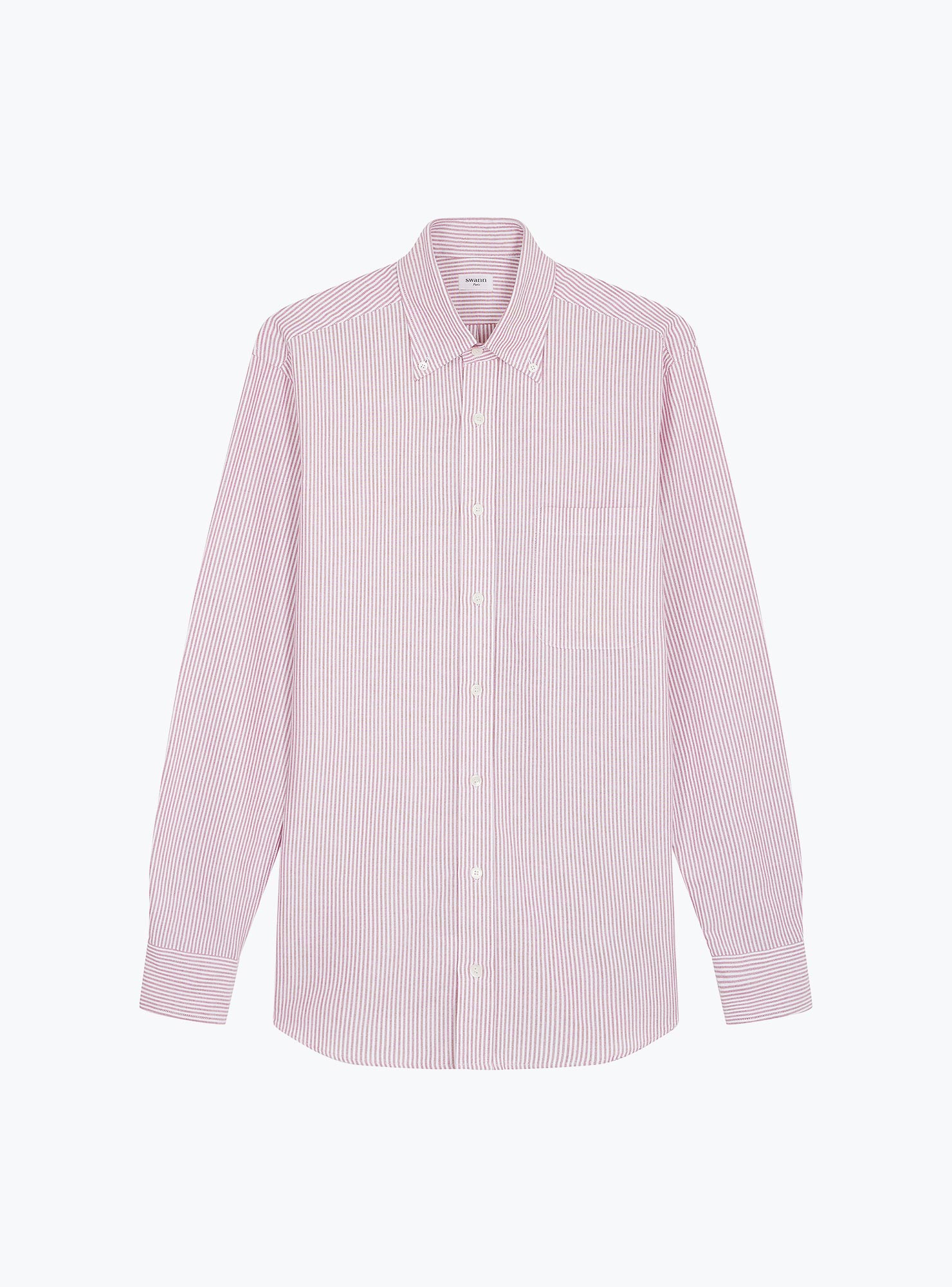 Chemise Oxford Rayée Rouge