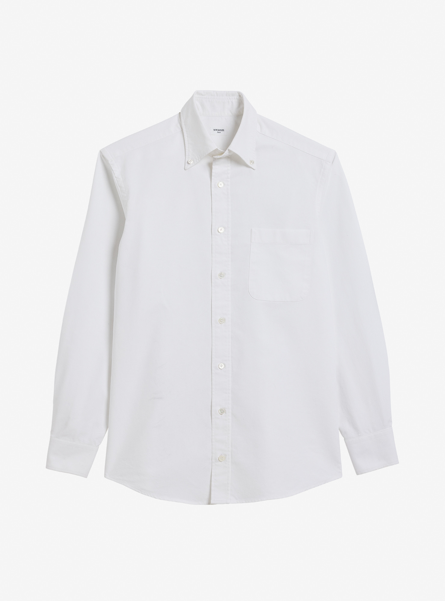 Chemise Oxford Uni Blanc