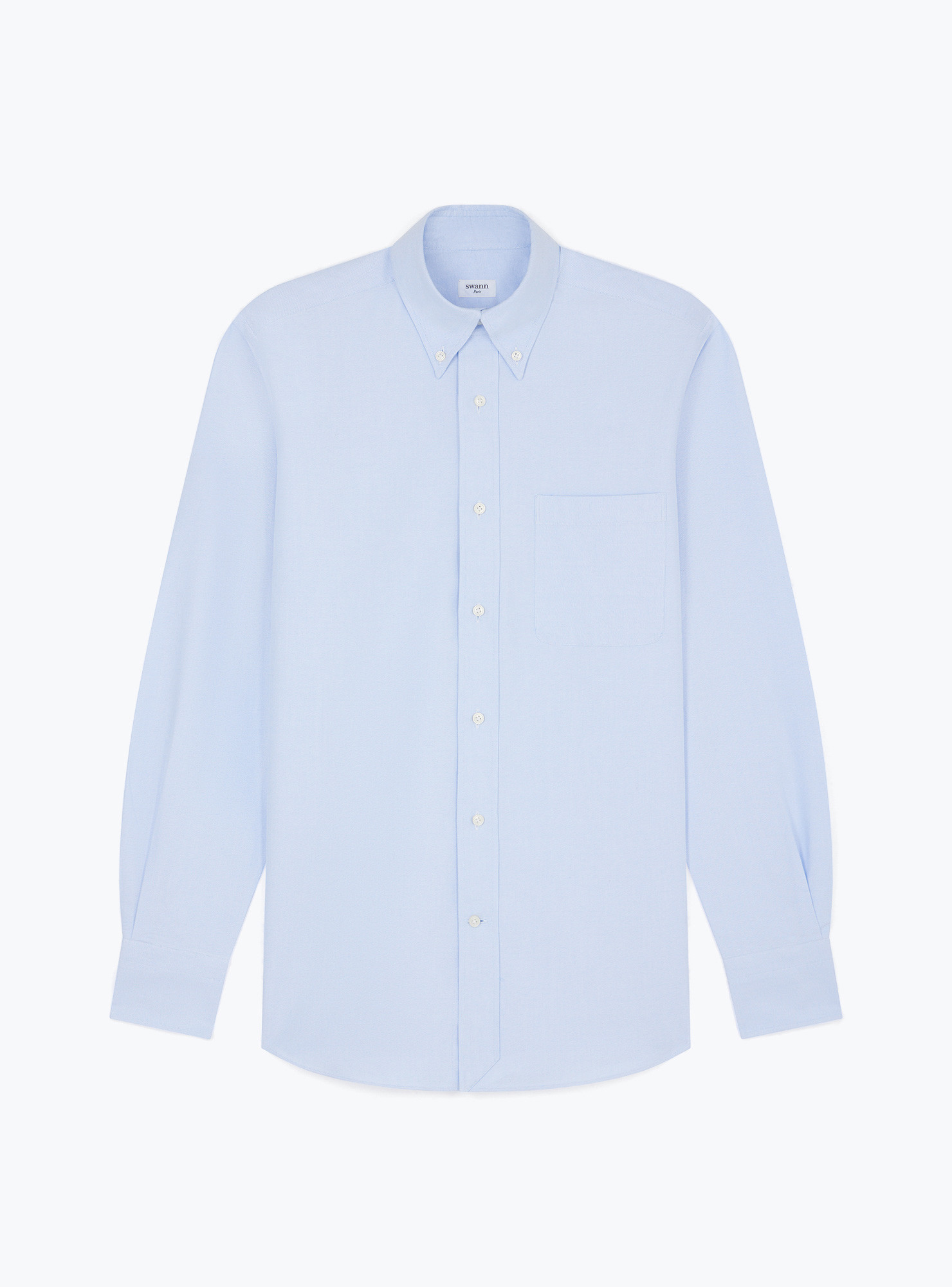 Chemise Oxford Uni Bleu