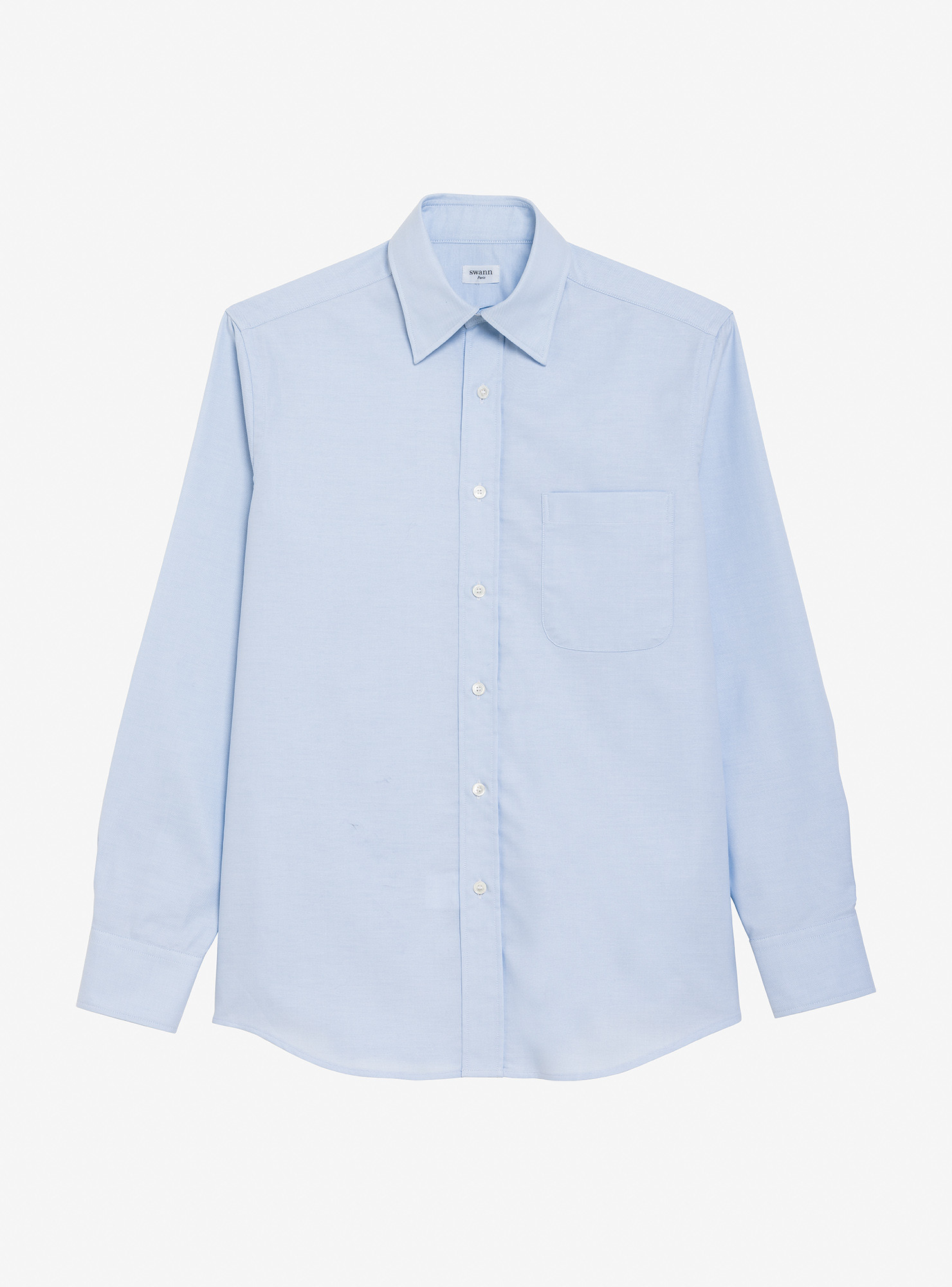 Chemise Oxford Uni Bleu