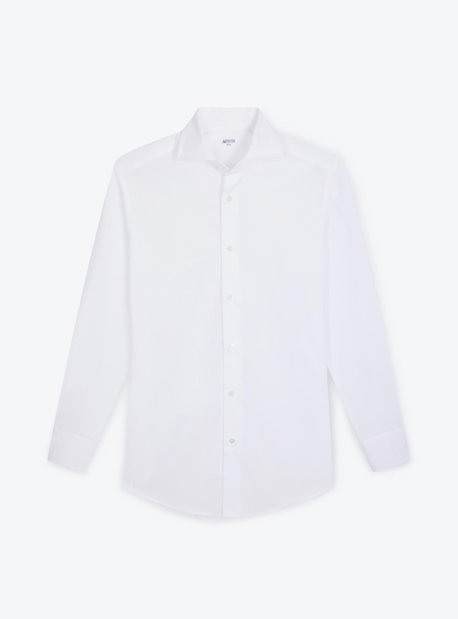 Chemise Popeline Uni Blanc