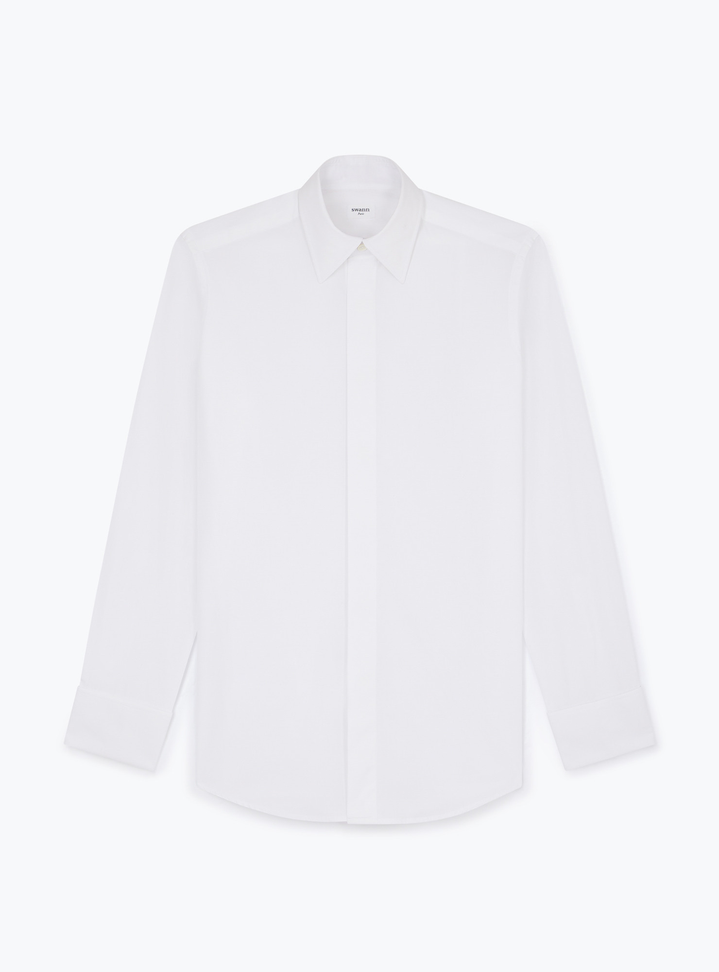 Chemise Popeline Uni Blanc