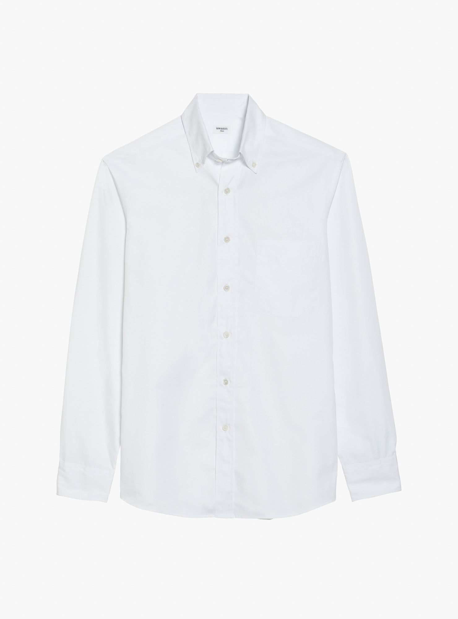 Chemise Popeline Uni Blanc