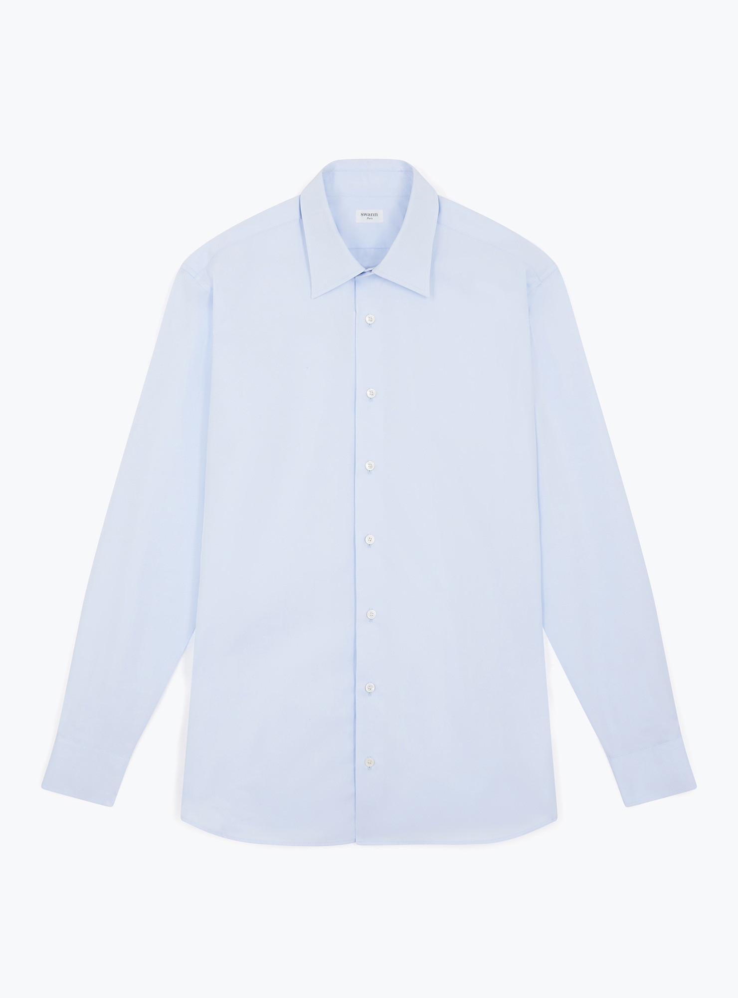 Chemise Popeline Uni Bleu