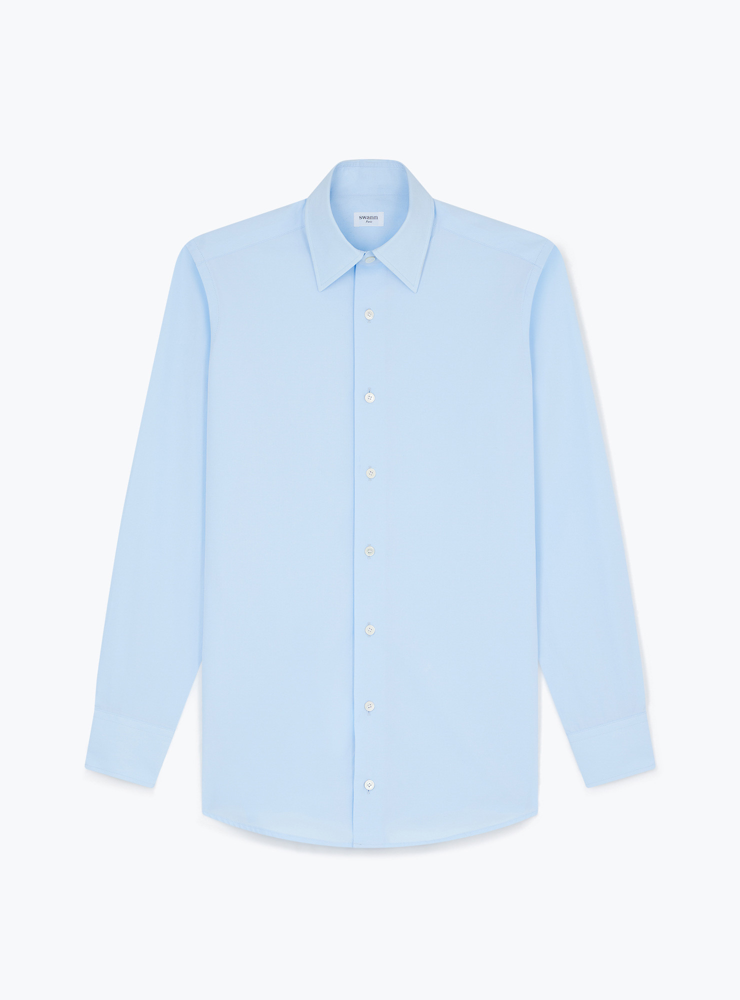 Chemise Popeline Uni Bleu