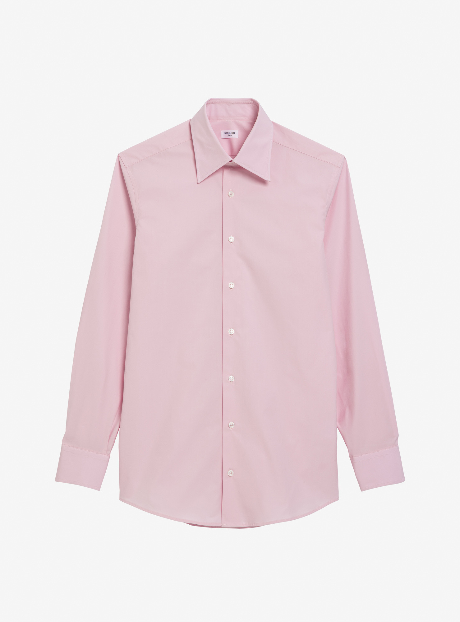 Chemise Popeline Uni Rose