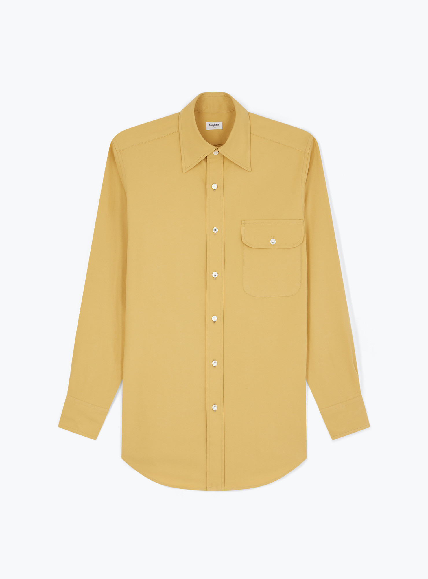 Chemise Twill Uni Beige