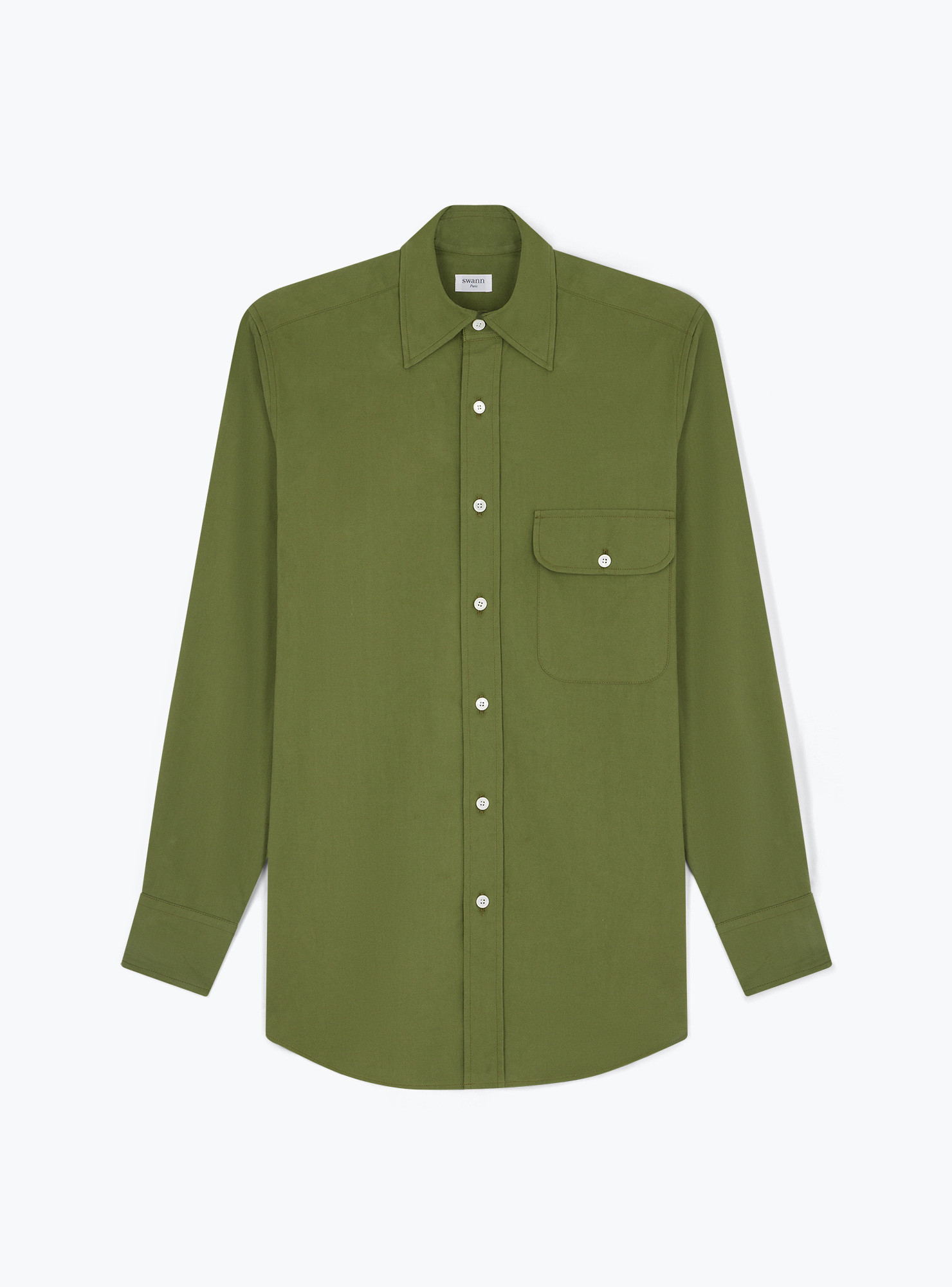 Chemise Twill Uni Vert