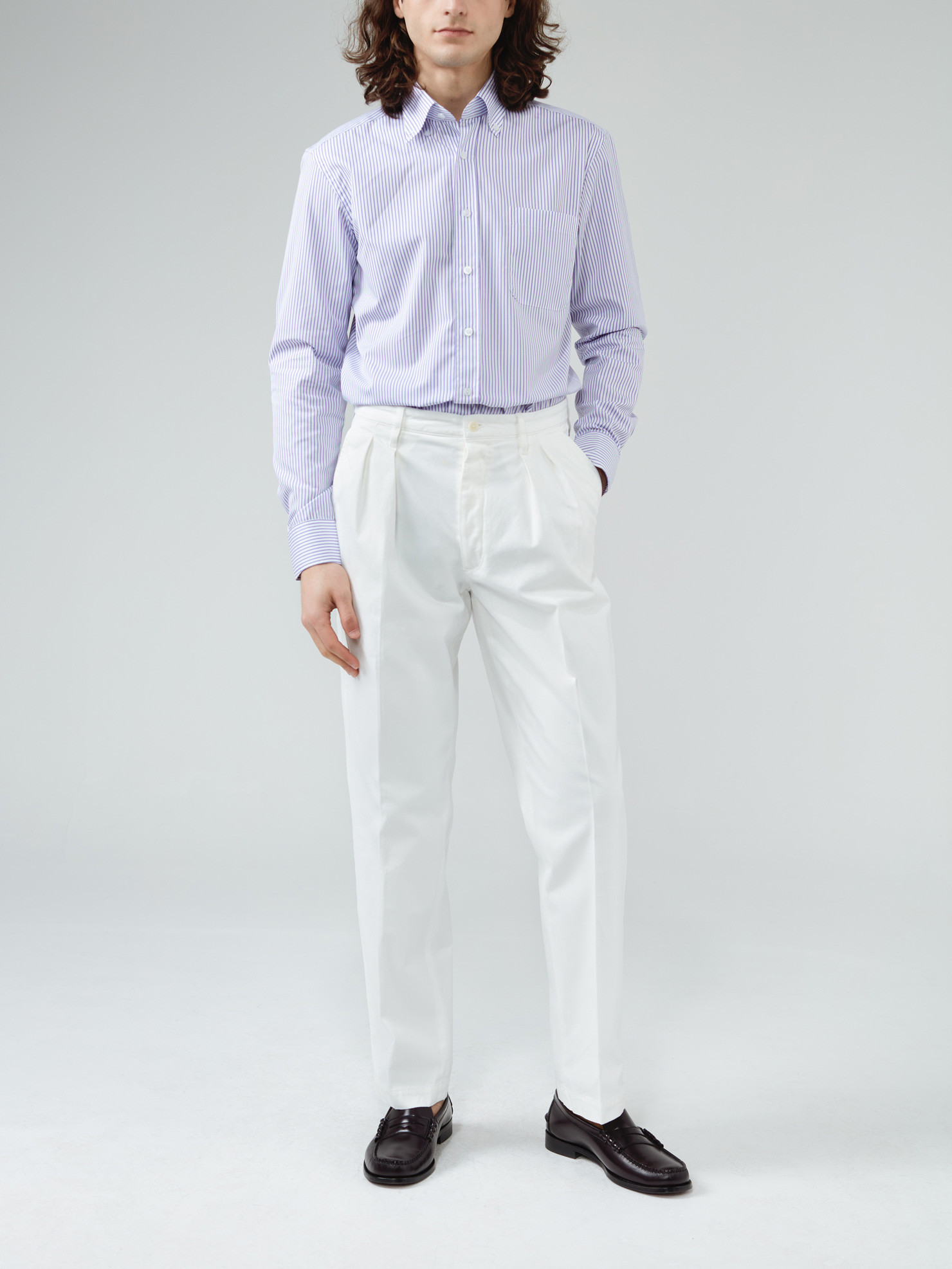 Chino a Pinces Blanc PACOG024INT Swann