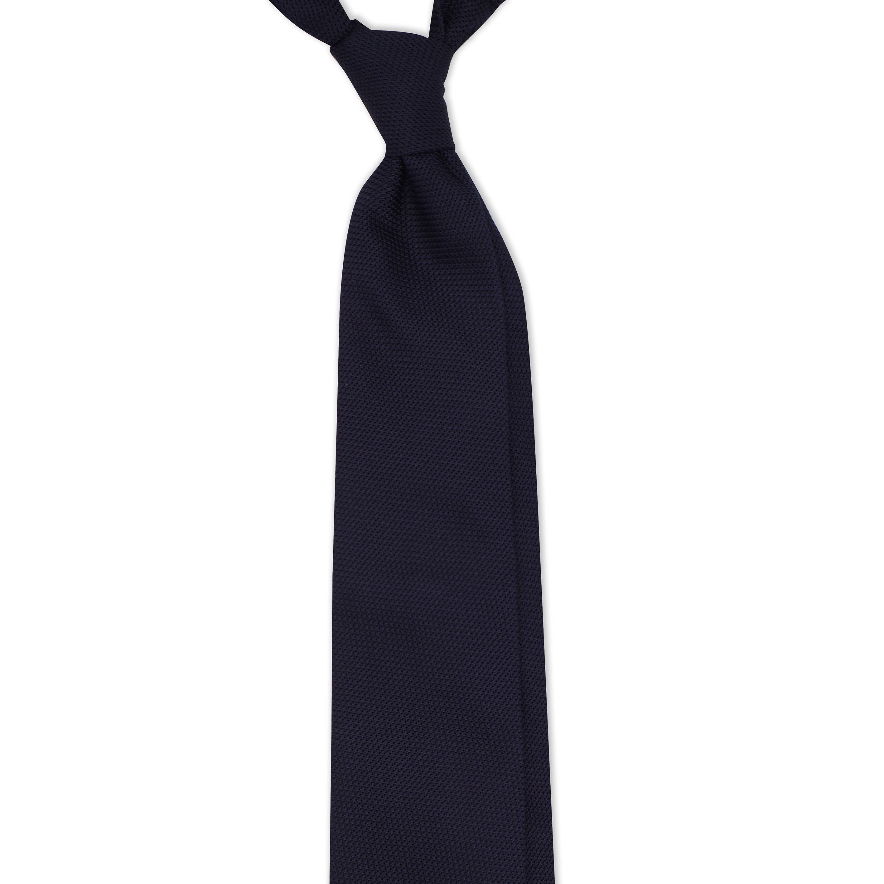 Cravate Bleue Grenadine de Soie «  Garza Fina »