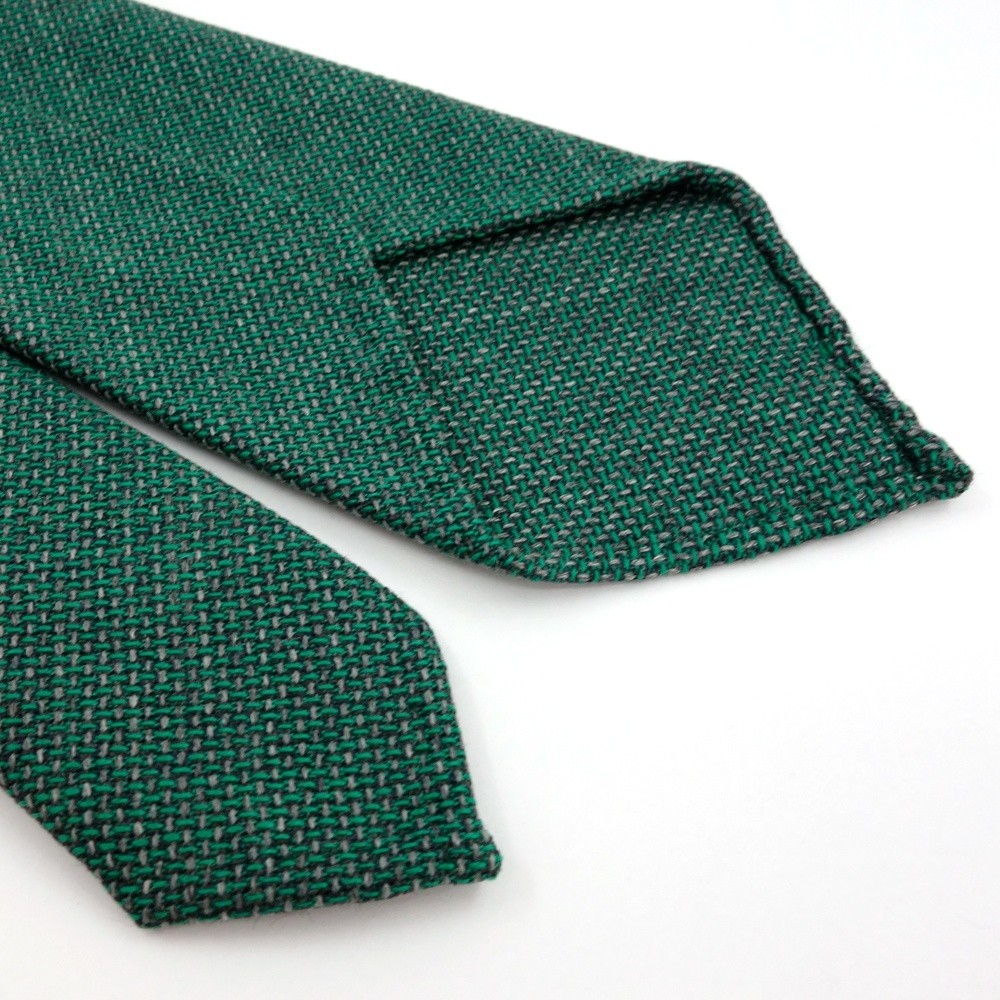 Cravate en laine faux-uni vert clair