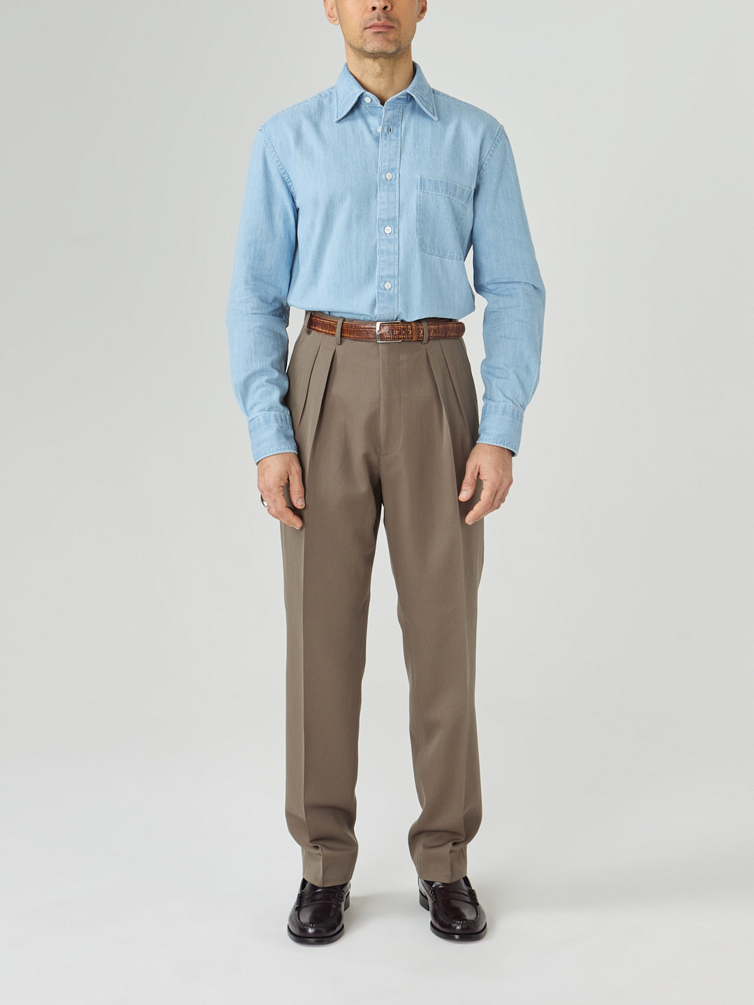 Pantalon Laine Olive