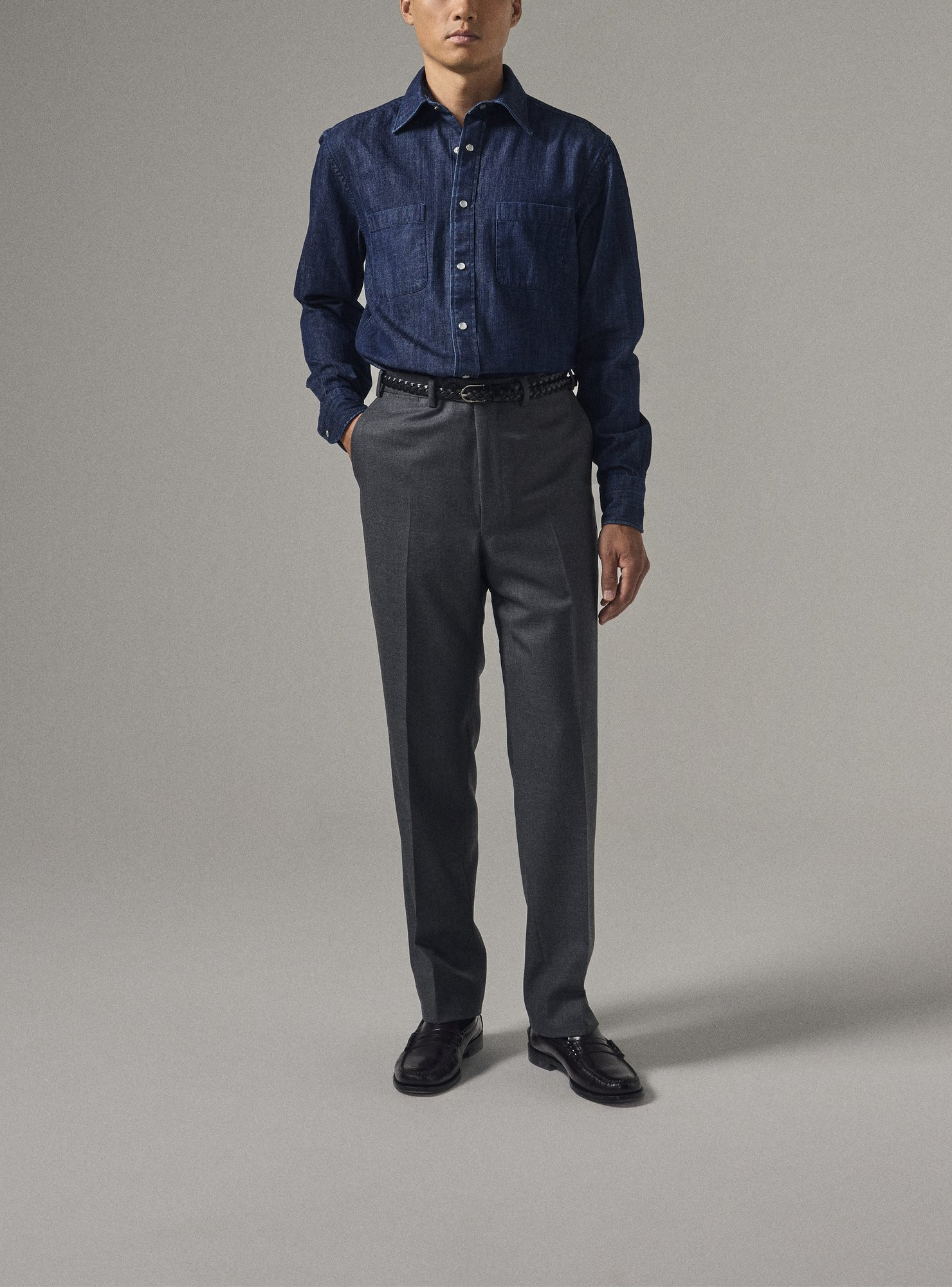 Pantalon Twill Gris
