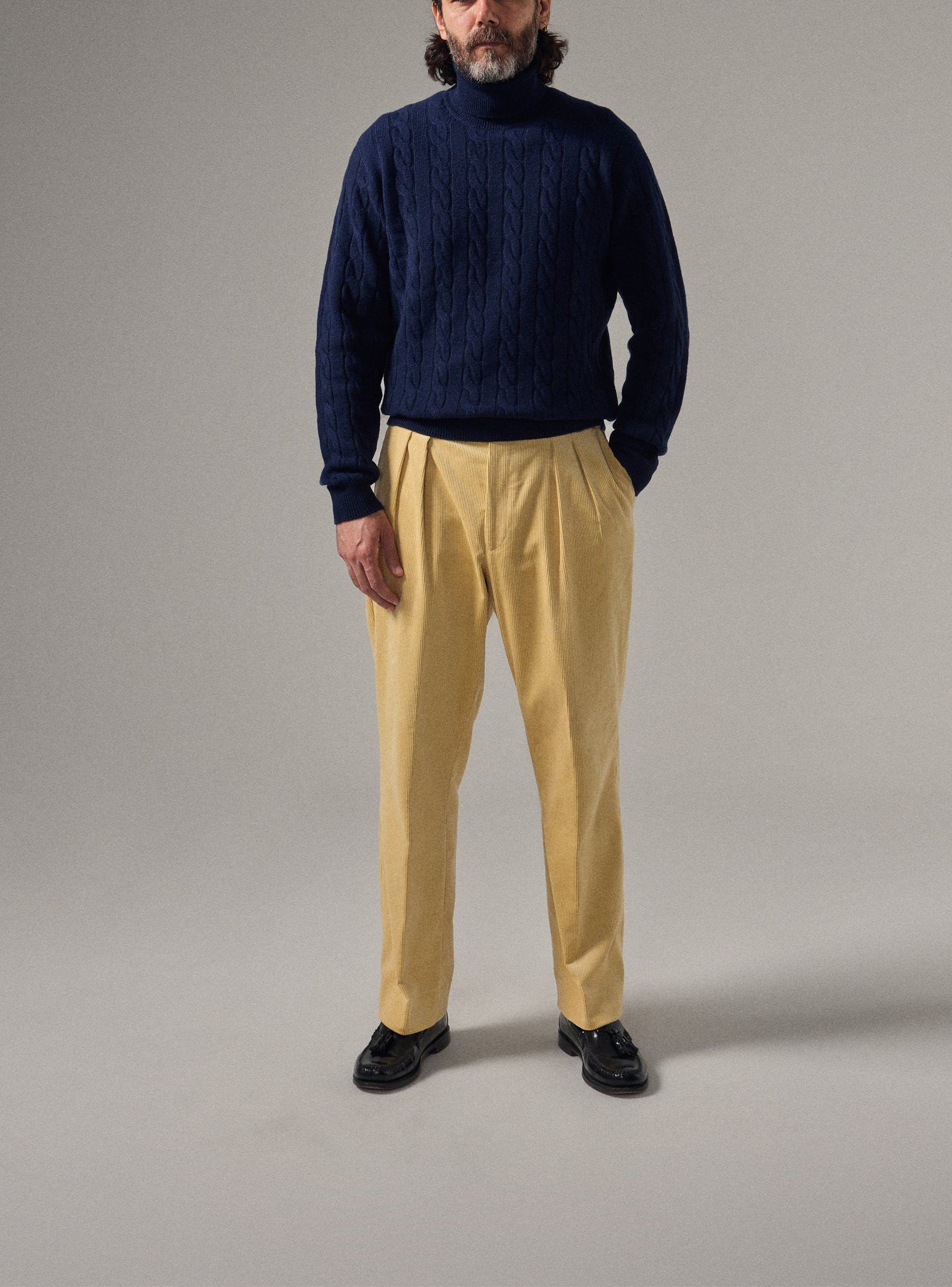 Pantalon Velours Beige