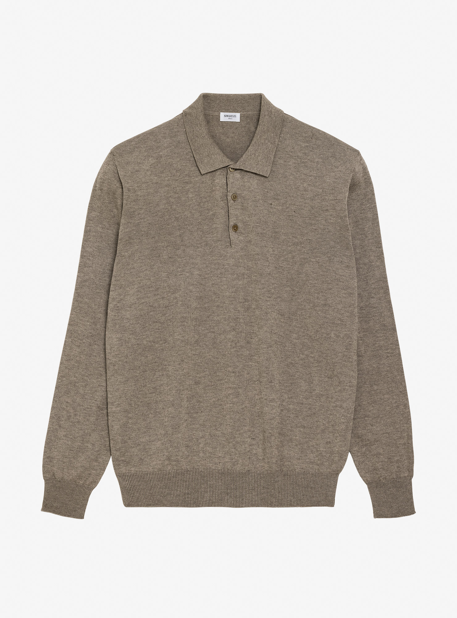 Polo Coton Cachemire Taupe