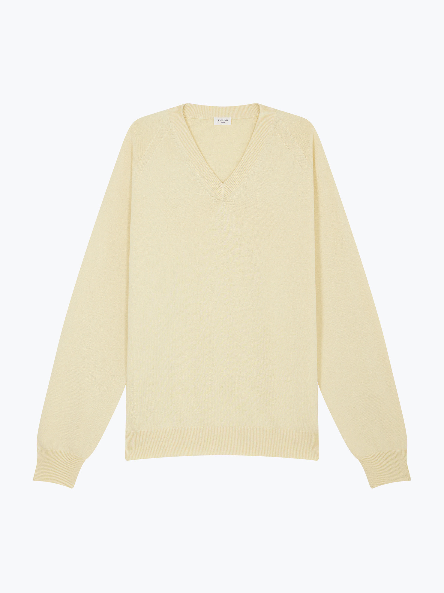 Pull Coton Cachemire Jaune