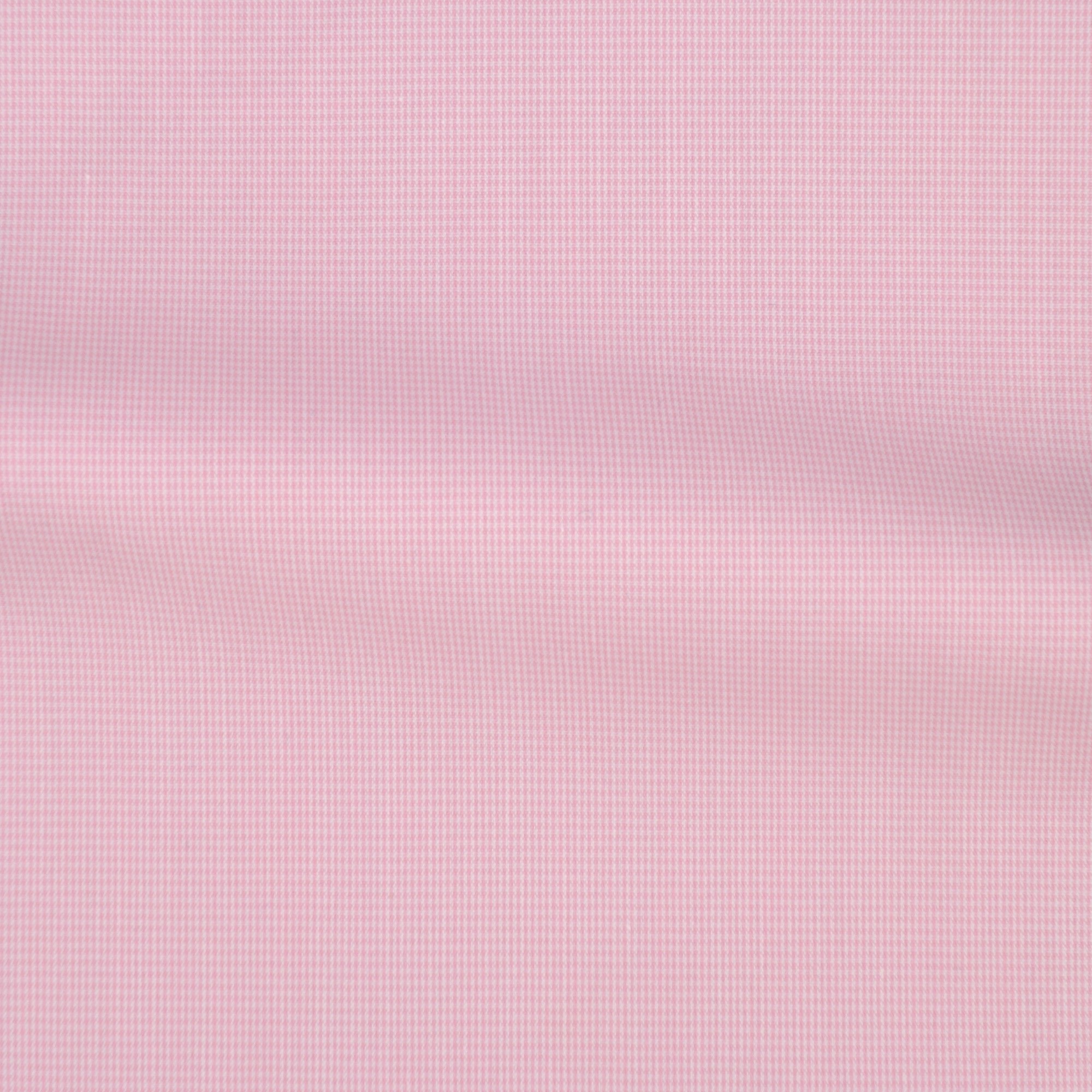 Popeline Pied de Poule Rose