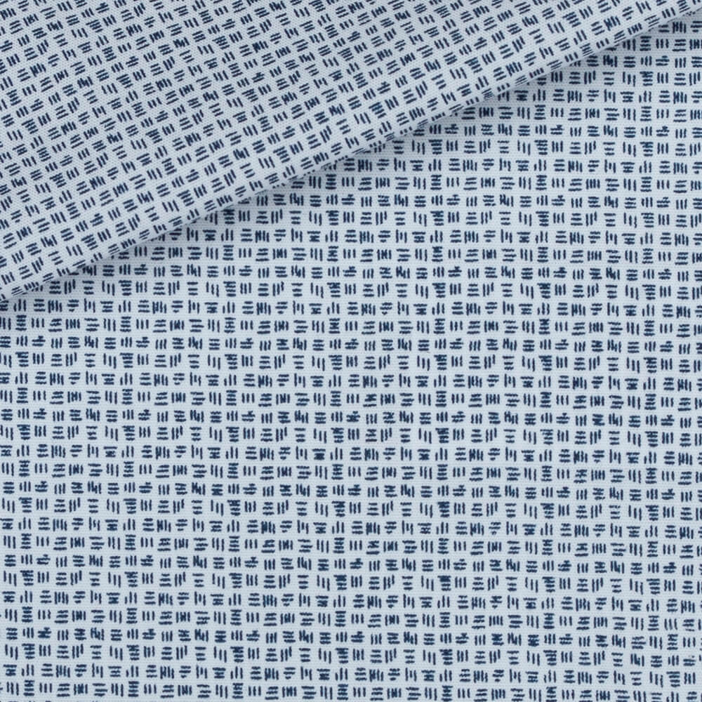 Popeline Motif Bleu