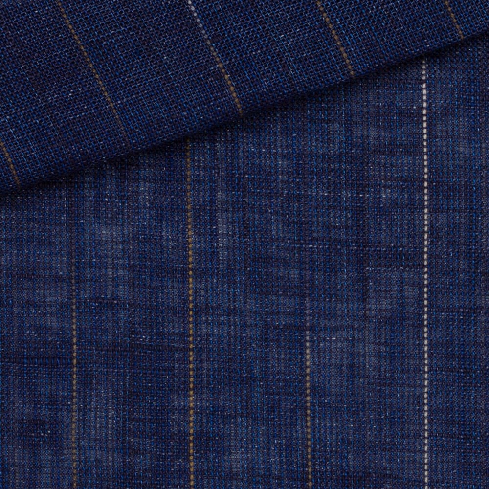 Lin Rayé Bleu Beige