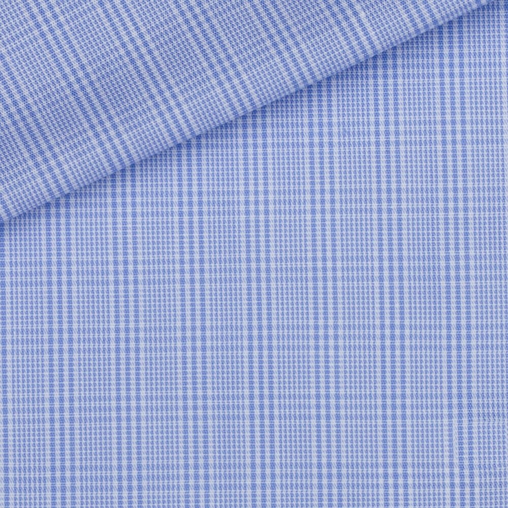 Popeline Carreaux Bleu