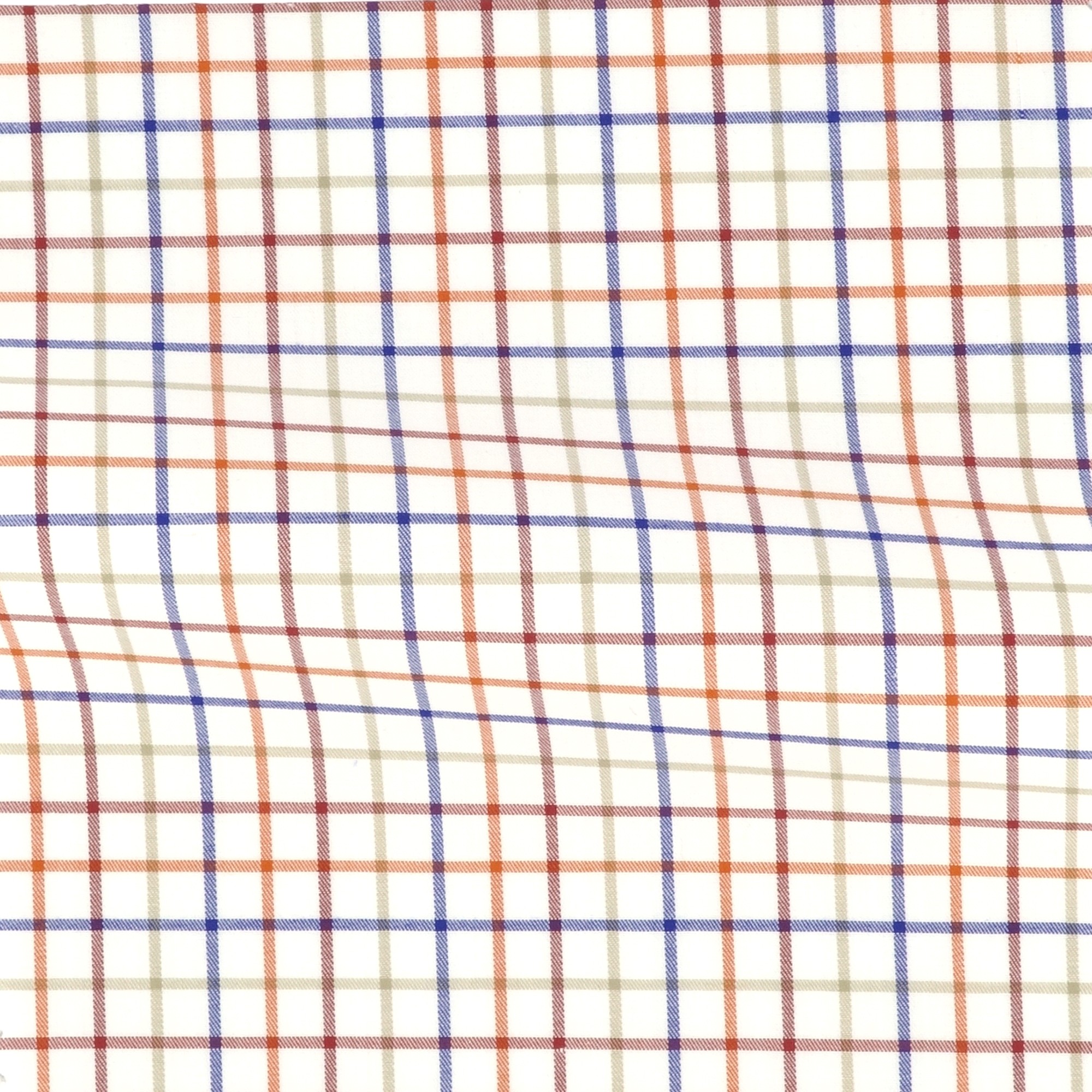 Twill Carreaux Bleu Orange